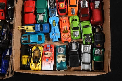 Approx. 60 Vintage Diecast Cars Hot Wheels, Matchbox, and More. Please see pictures for condition