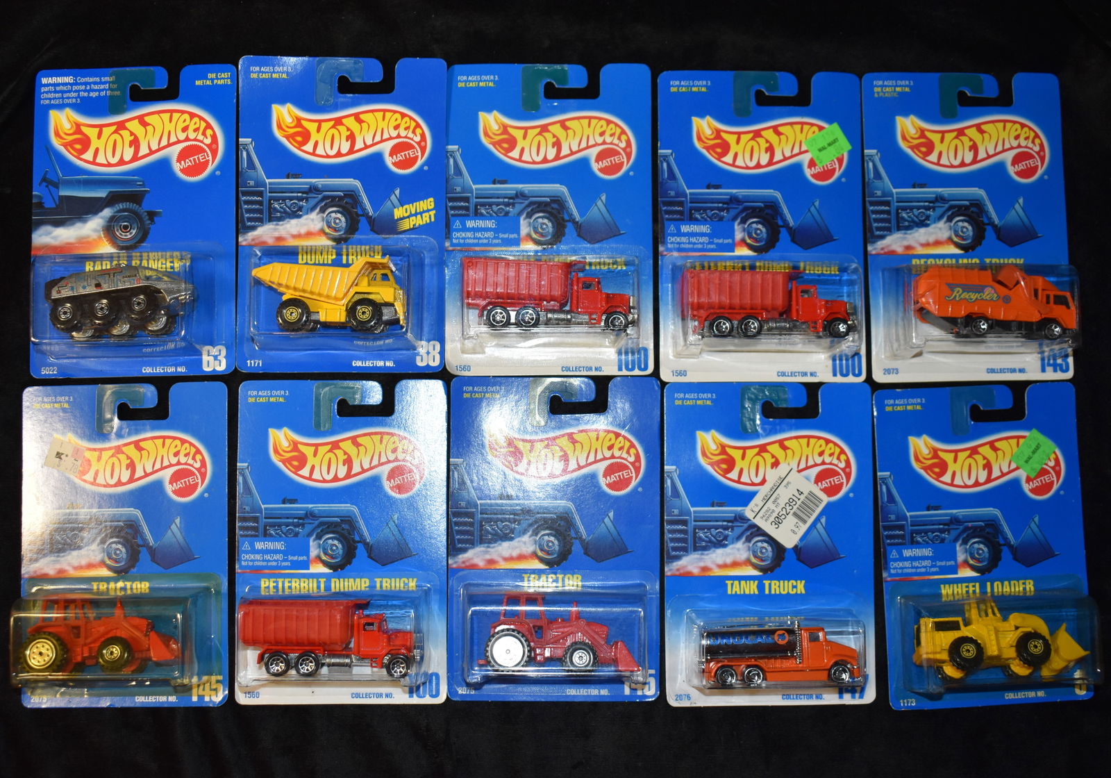 10 Vintage Mattel Hot Wheels Assortment from 1991 - New in their Original Cards (1 of 3)