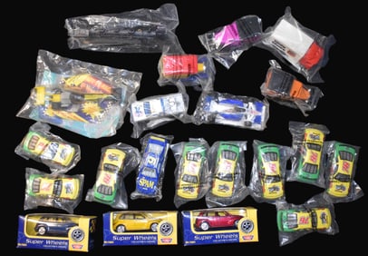 20 1:24 Scale Diecast Cars and one Locomotive - New in the Packages.
