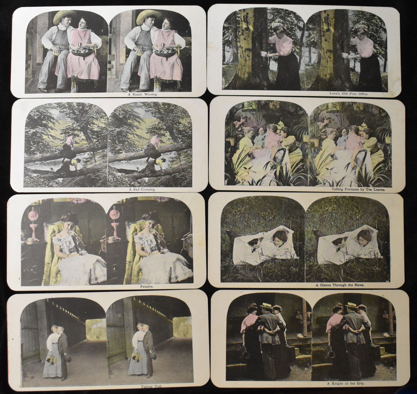 8 Victorian Era Stereoscope Cards (circa 1900) - Daily Life in the late 1800's to early 1900's (1 of 3)