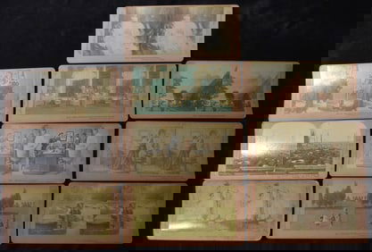 10 Victorian Era Stereoscope Cards - 1899-1901