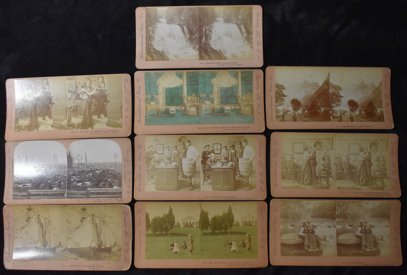 10 Victorian Era Stereoscope Cards - 1899-1901 (1 of 5)