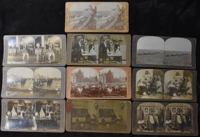 10 Keystone View Company Stereoscope Cards (Early 20th Century) - President Wilson, San Francisco