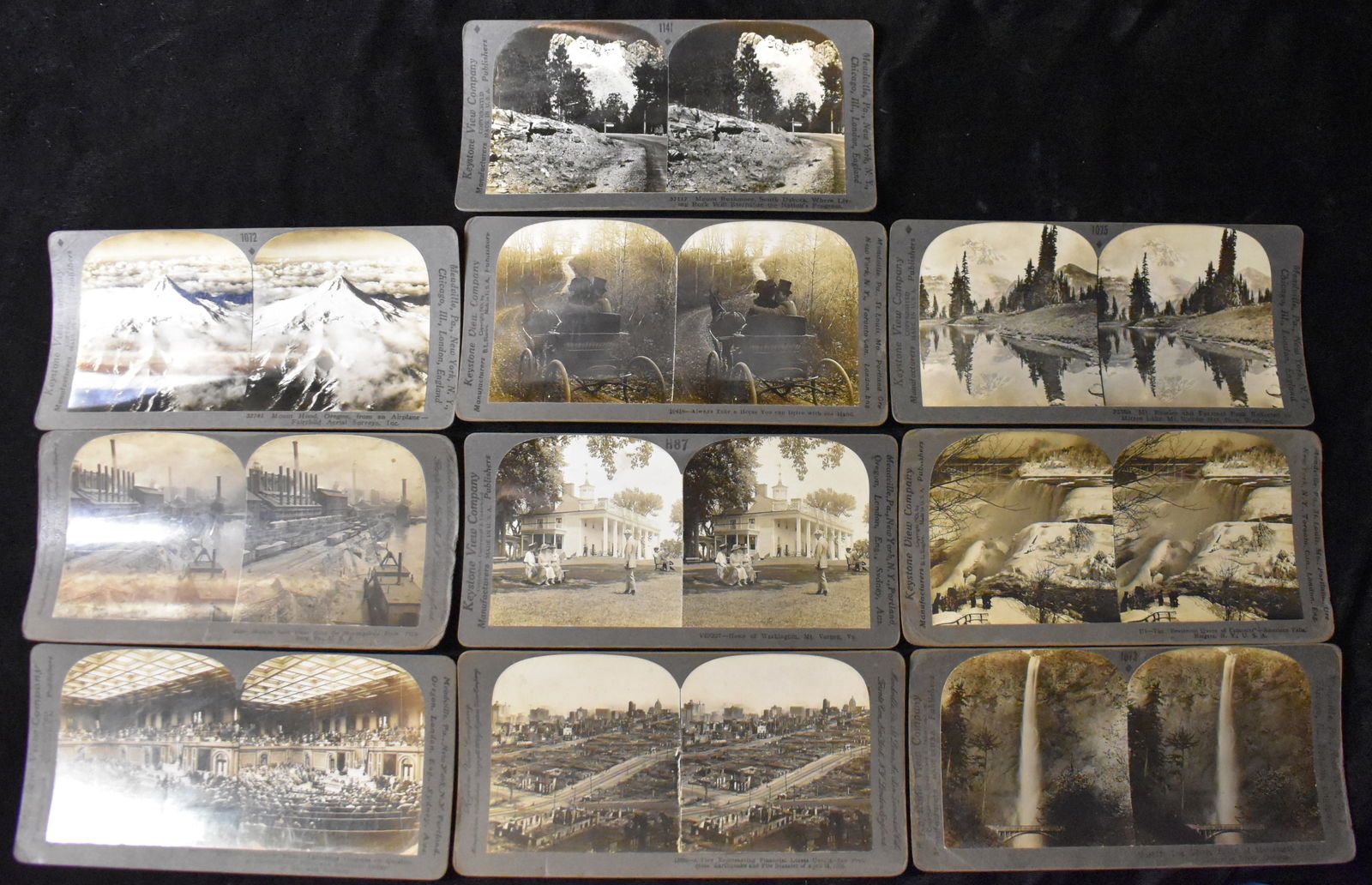 10 Victorian Era Stereoscope Viewer Cards of The Kings Room, Daily Life, The Great Union Stock Yards (1 of 5)