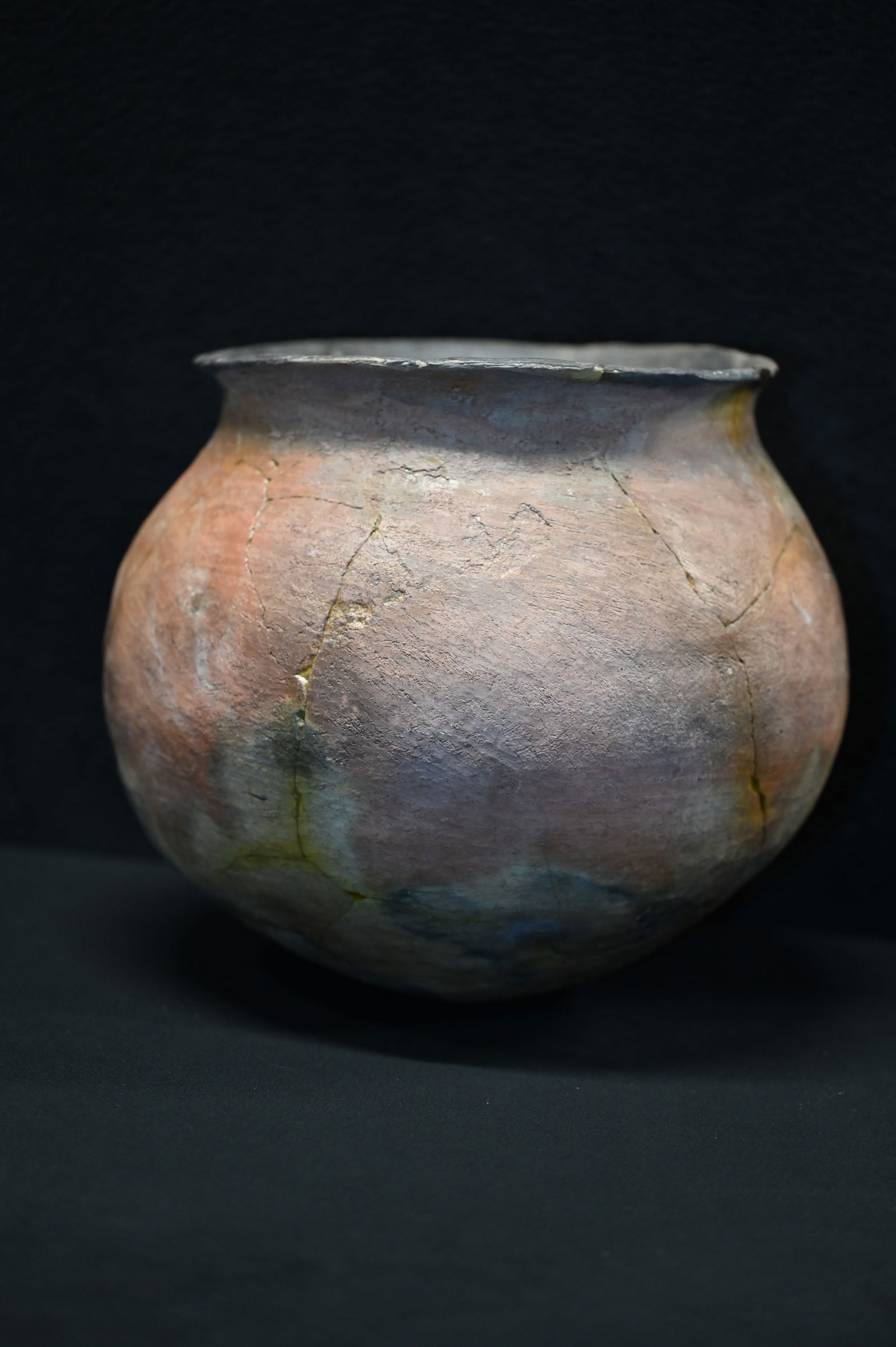 11" Hohokam Plain Redware Pottery Olla or Casas Pre Historic Native American.  Broke and glued back (1 of 10)