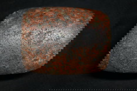 3 3/4" Red Quartz Banner Stone Preform W/Roy Motley COA Ex: Dennis Arbeiter Collection.: 3 3/4" Red Quartz Banner Stone Preform W/Roy Motley COA Ex: Dennis Arbeiter Collection.