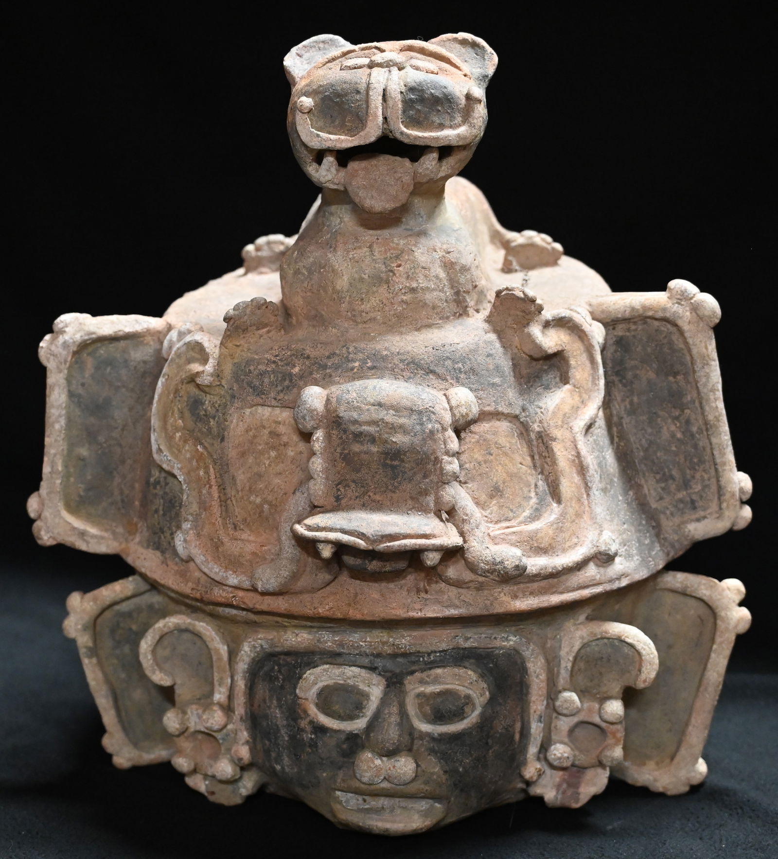 Ancient Mayan 2 Piece Incense Jar Ex: Denver Museum of Natural History. (1 of 14)