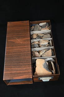 Box of Damaged Native American Damaged Pottery Shards Found in St. Louis Co. Missouri. 15" x 6" x: Native American pottery shards are fragments of ceramic vessels that provide valuable insights into the artistry, culture, and daily life of Indigenous peoples. These shards can be found across the
