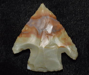 Colorful 1 5/8" Reed Springs Apple Creek found in Barry County, Missouri: Colorful 1 5/8" Reed Springs Apple Creek found in Barry County, Missouri by Richard Bisby.