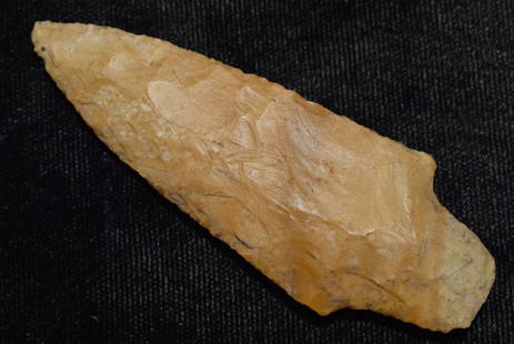 Colorful 2 7/8" Gary Arrowhead found in Barry County, Missouri: Colorful 2 7/8" Gary Arrowhead found in Barry County, Missouri by Richard Bisby.