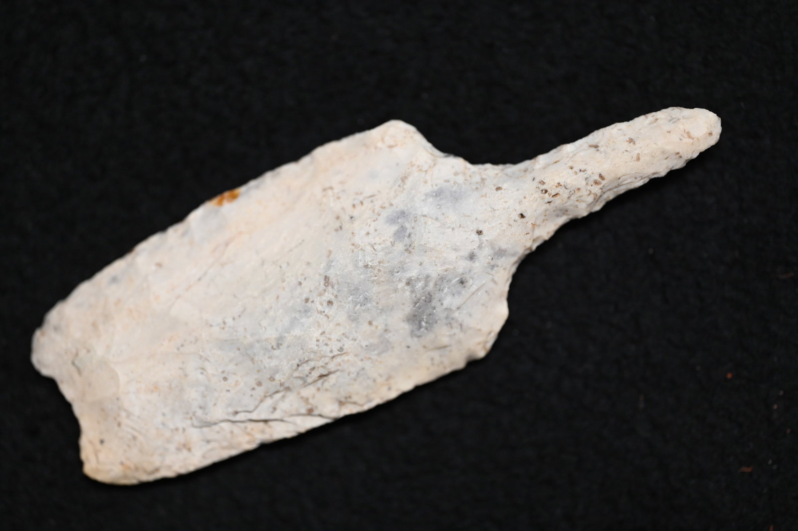 3 3/4" Sedalia Drill Found in Saline Co. Missouri Ex: Ray Arnett Collection. Wide and well-made for: 3 3/4" Sedalia Drill Found in Saline Co. Missouri Ex: Ray Arnett Collection. Wide and well-made for the type, covered in patination.
