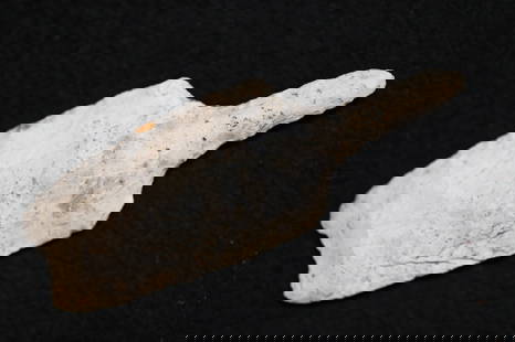 3 3/4" Sedalia Drill Found in Saline Co. Missouri Ex: Ray Arnett Collection. Wide and well-made for: 3 3/4" Sedalia Drill Found in Saline Co. Missouri Ex: Ray Arnett Collection. Wide and well-made for the type, covered in patination.