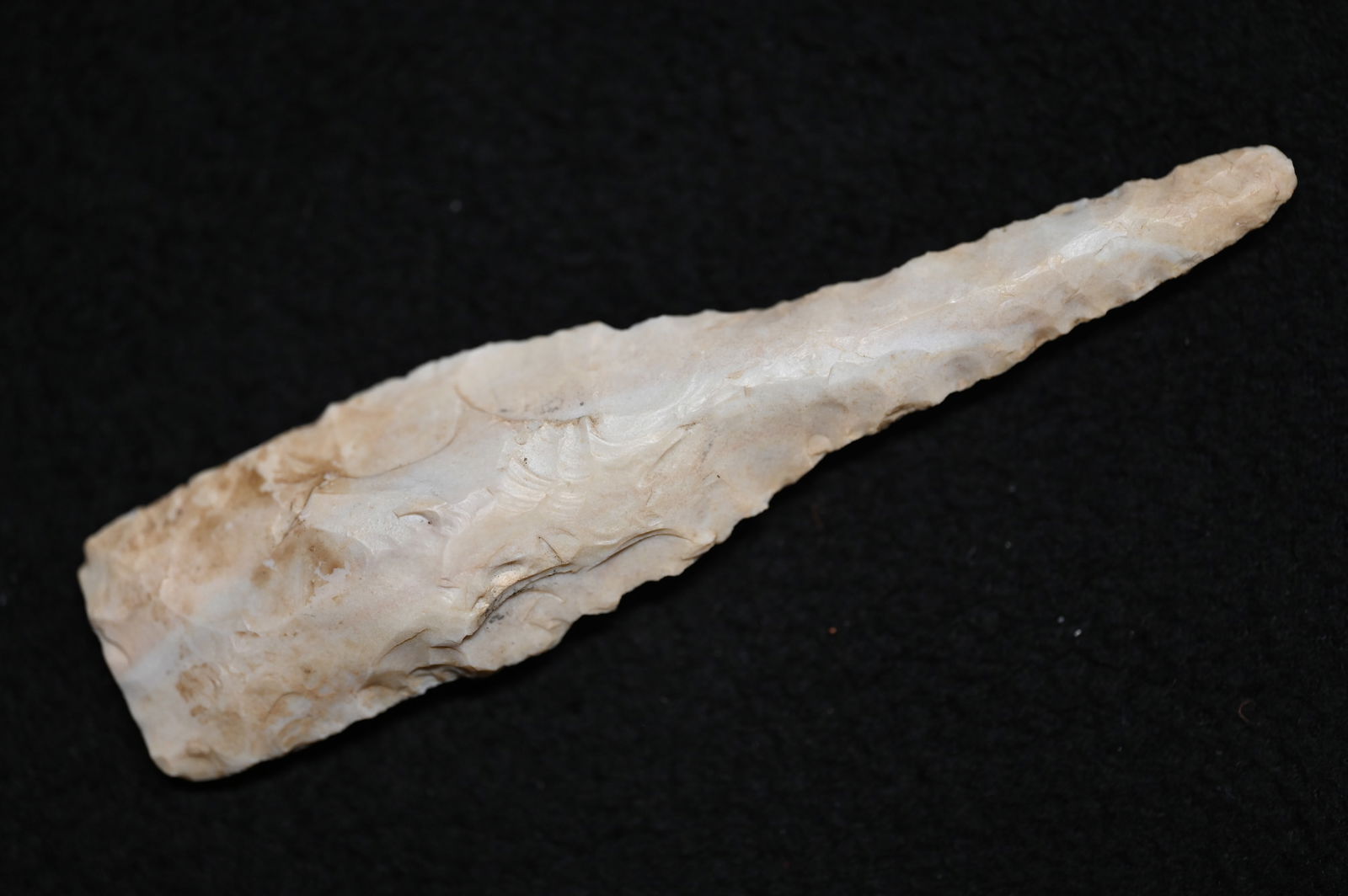 4 1/8" Creek Stained Sedalia Drill Found in Pettis Co. MO, Keele COA Ex: Ray Arnett Collection. (1 of 7)