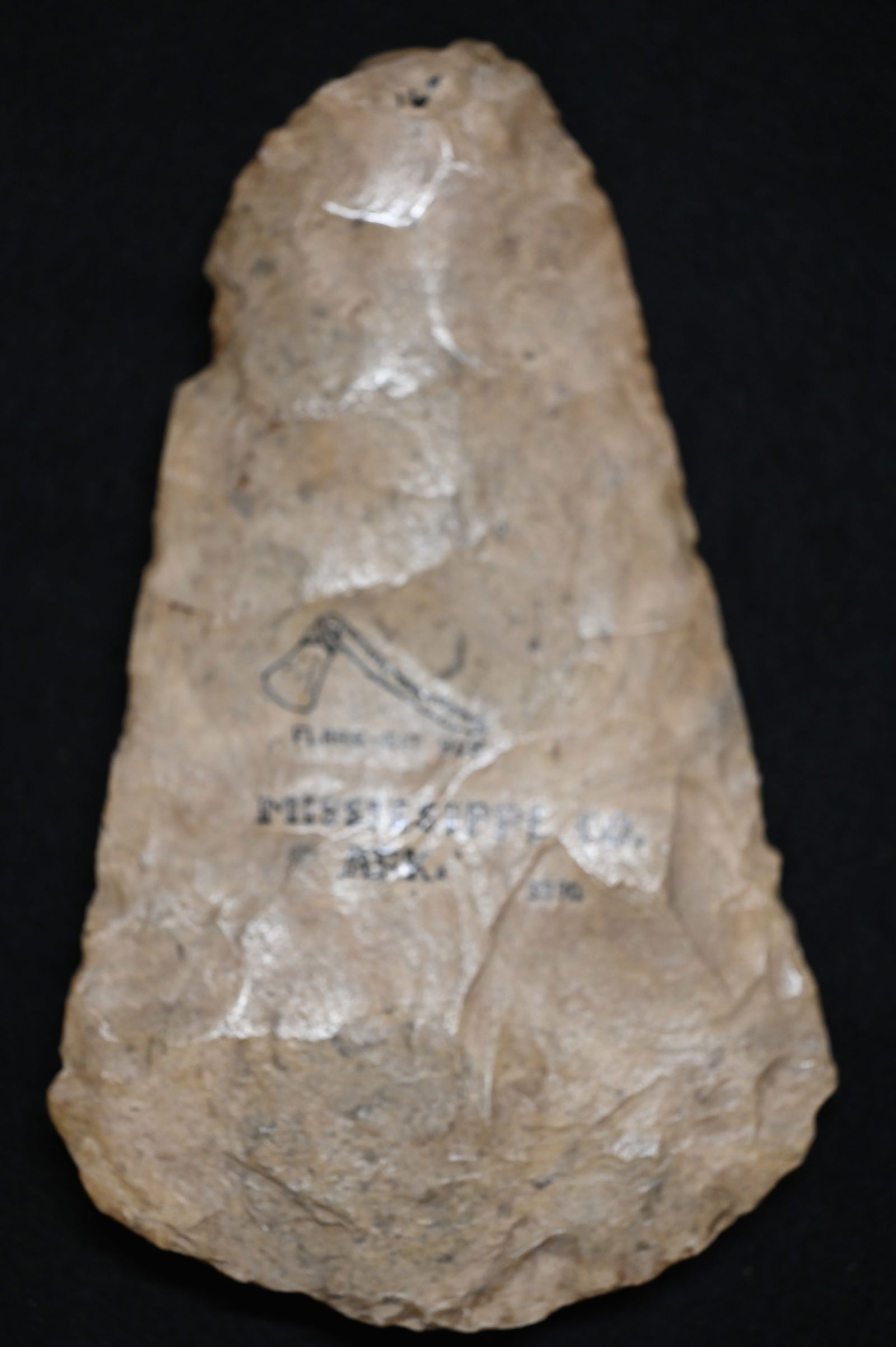 8 1/4" Flared Bit Spade with Artist Drawing by     .  Found in Mississippi Co. Arkansas.  Has #16 (1 of 9)