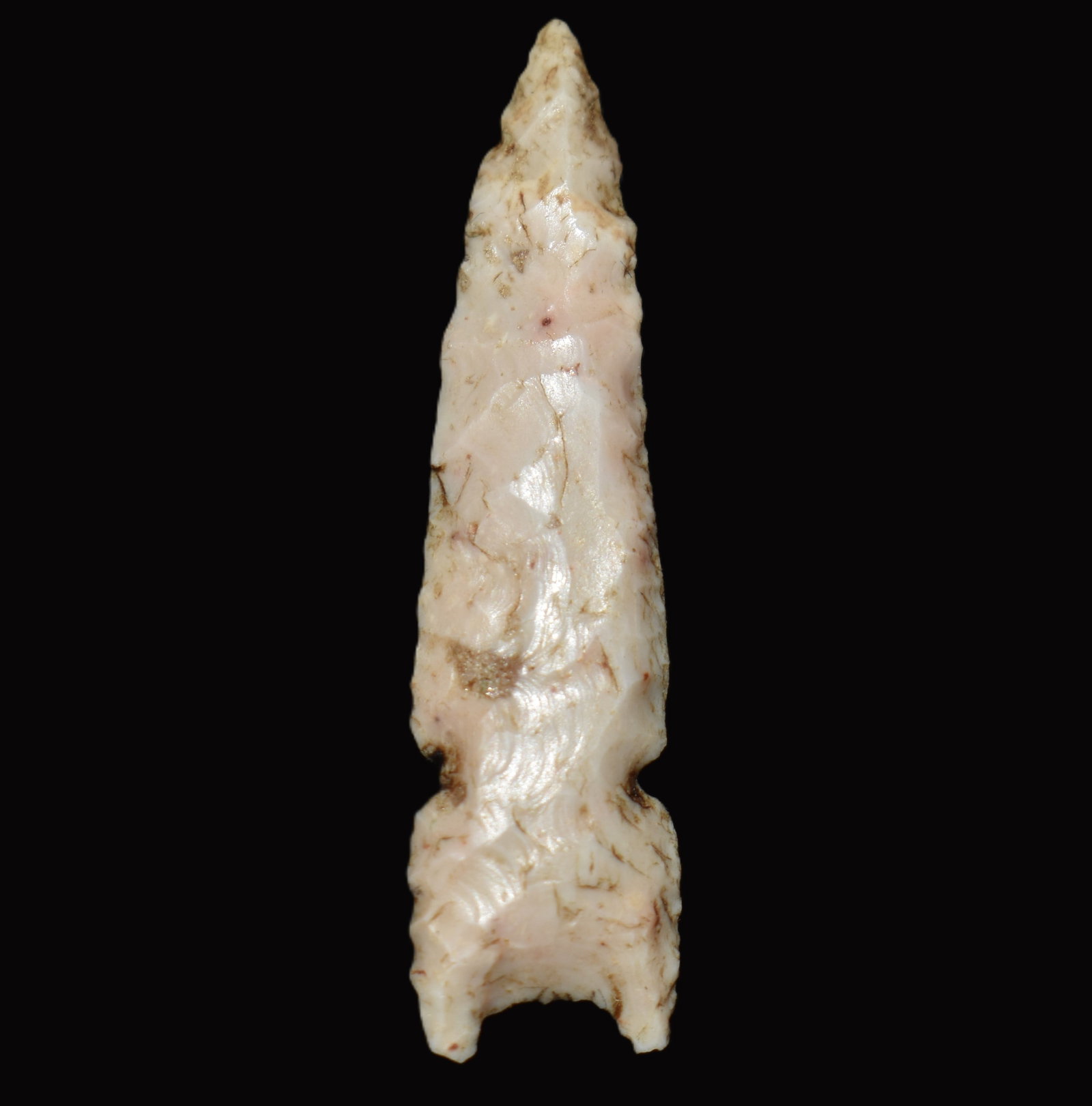 Washita Peno Arrowhead found in Dade County, Missouri: Washita Peno Arrowhead found in Dade County, Missouri. From the late Chuck Asher Collection.