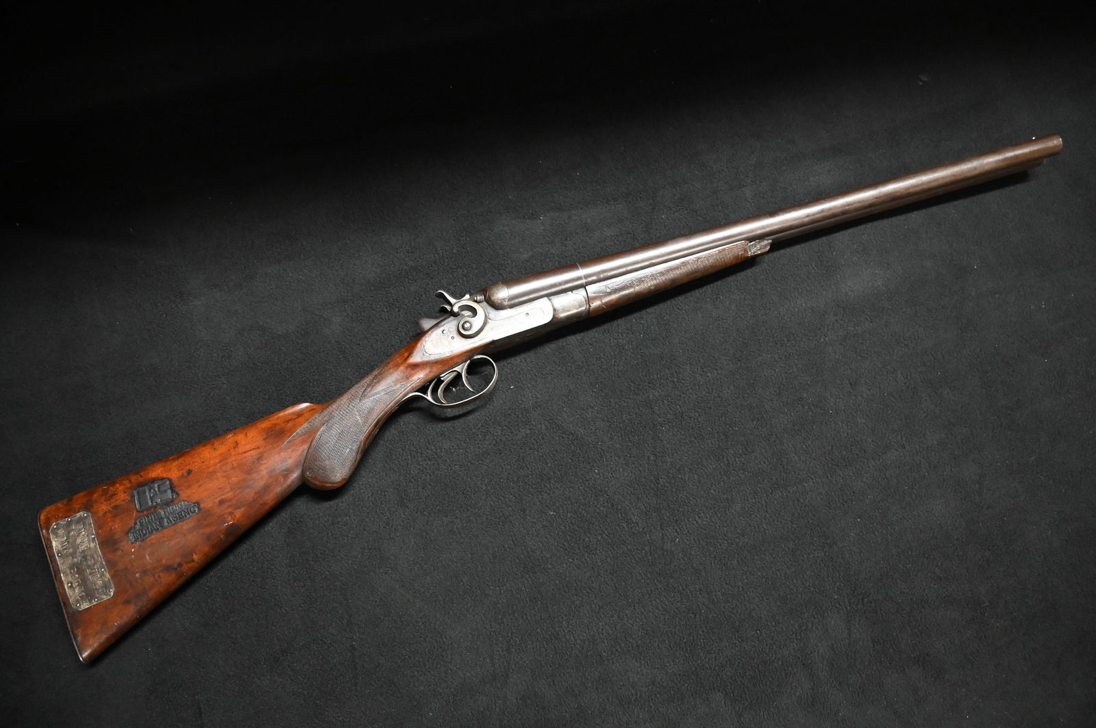 Pine Ridge Indian Police Rickard Double Barrel Shotgun. (1 of 14)