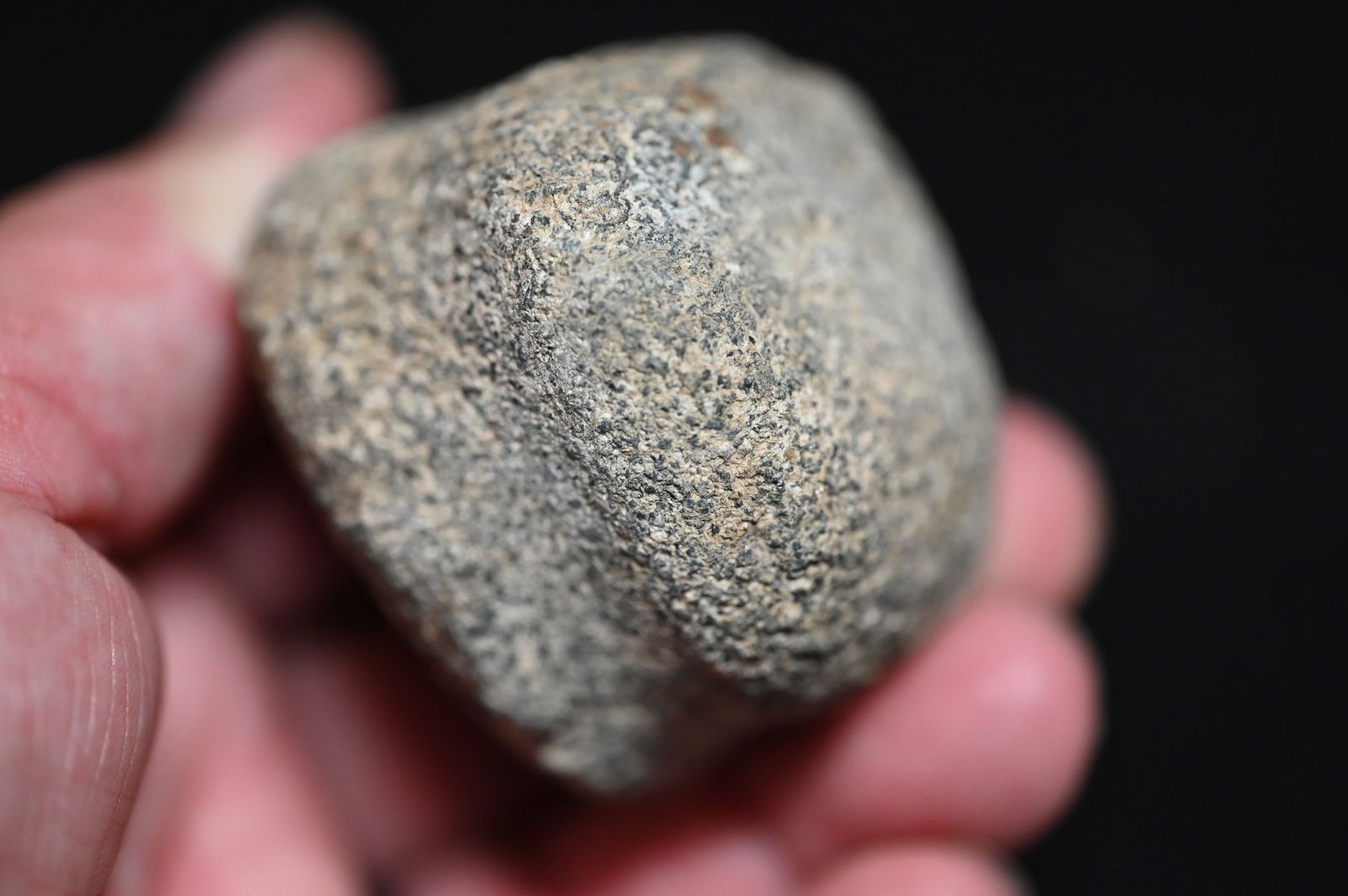 3/4 Groove 1 7/8" Granite War Club Found in Northern Ohio Ex: John Bennett Collection. (1 of 3)