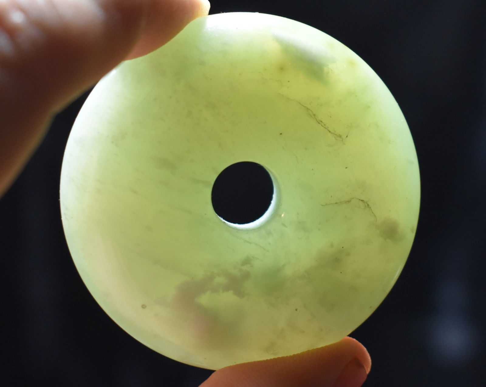 Highly Polished Chinese Neolithic Jade Bi found in China (1 of 6)