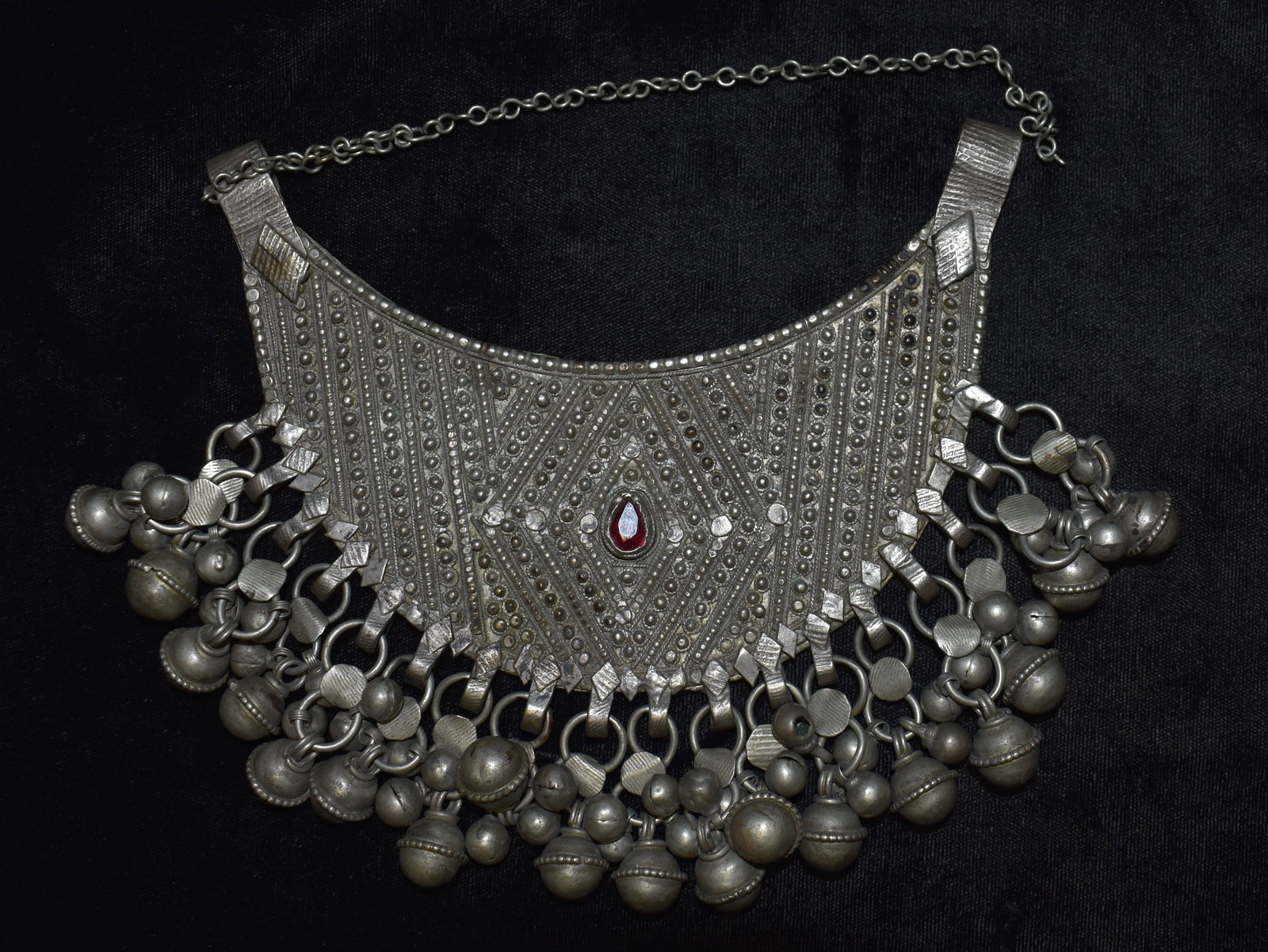 Late 19th to Early 20th Century Large Saudi Arabian Bedouin Silver Dangle Pendant (1 of 4)