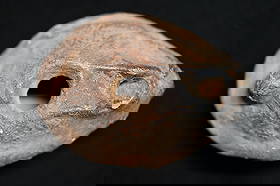 Holy Land Terracotta Oil Lamp Circa 400-700 AD. 3" long.: Ancient Roman Fired Clay Terracotta Oil Lamp from the Byzantine Era. Used as the main source of light for thousands of years the oil lamp was a very important inventions that was only slightly modifie