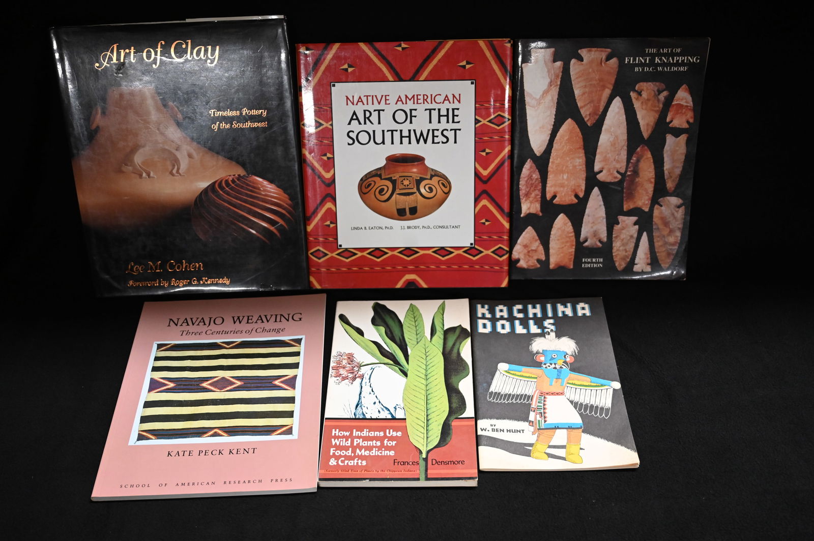 6 Native American Books about Flint Knapping, Pottery, Kachina Dolls, Wild Plants, and Navajo: 6 Native American Books about Flint Knapping, Pottery, Kachina Dolls, Wild Plants, and Navajo Weaving.