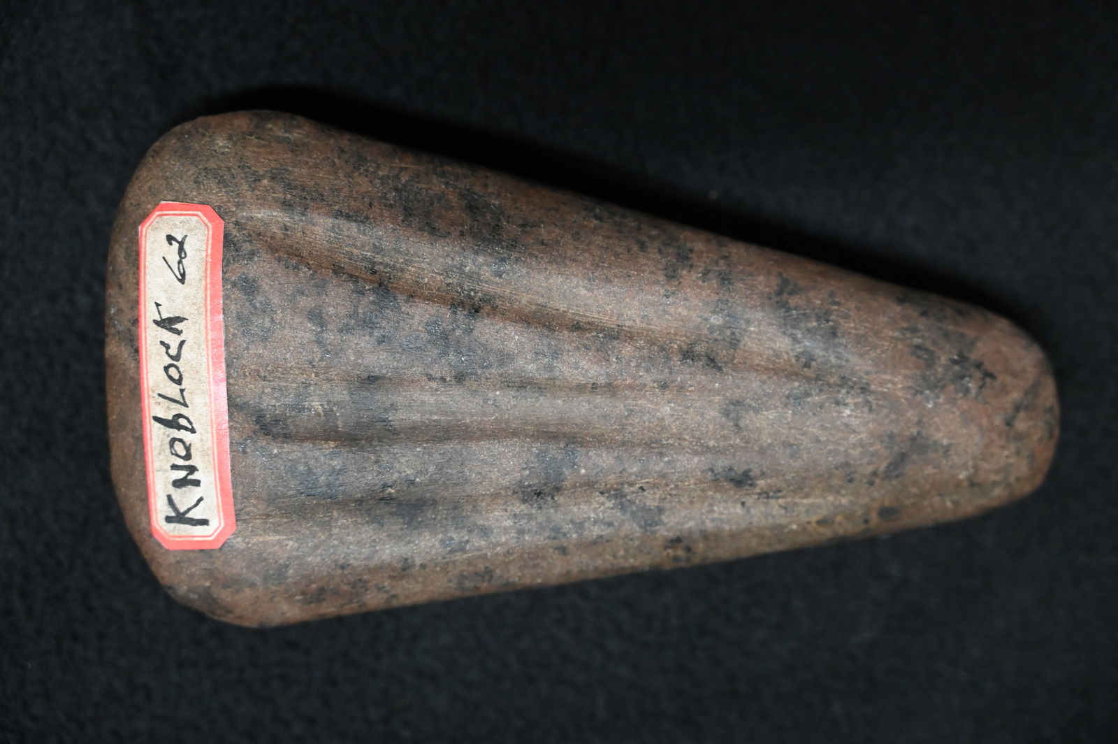 5 3/4" Grooved Celt Modern Made has Knoblock 62 on the tag. (1 of 6)