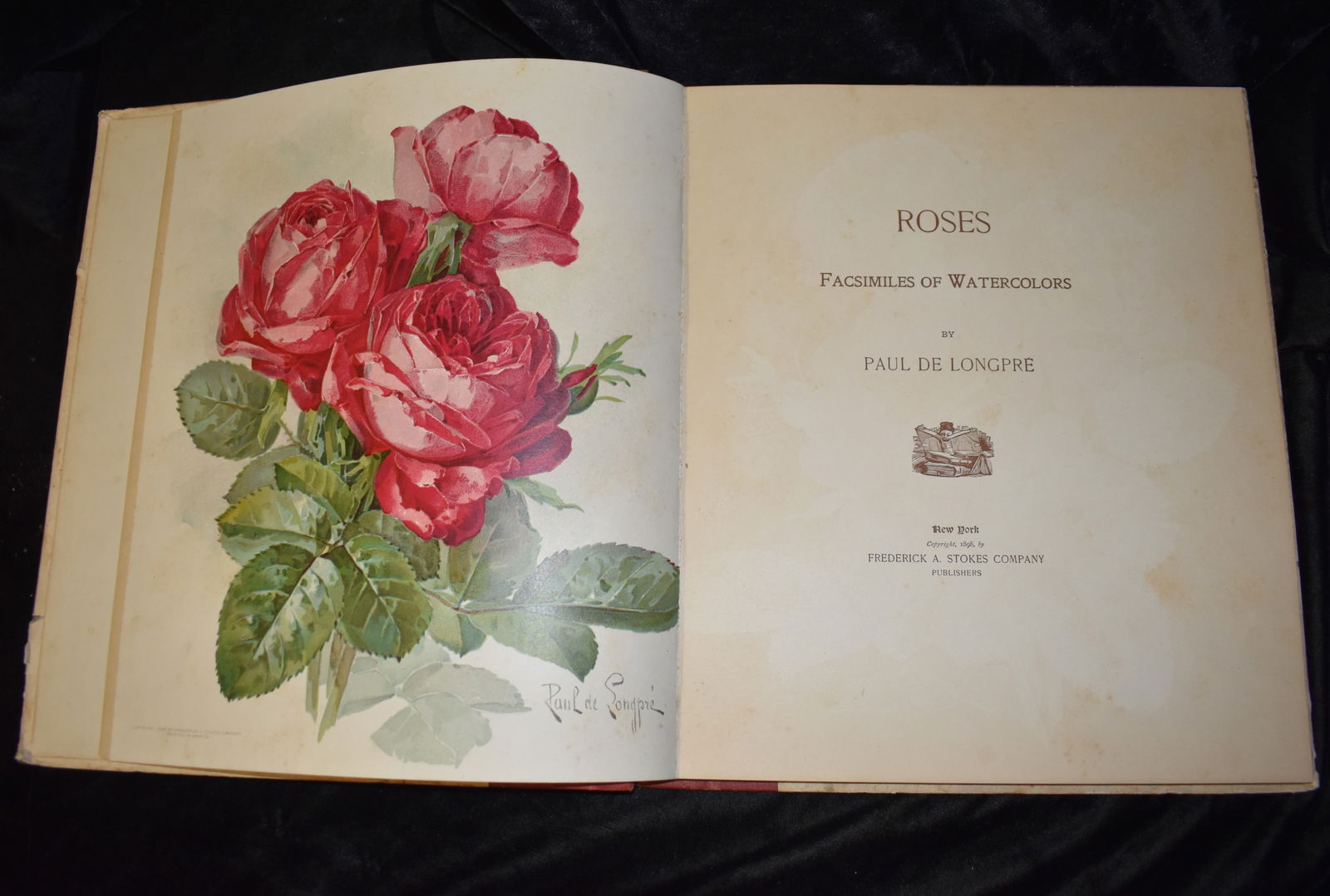 Roses Facsimiles of Watercolors ORIGINAL 1898 NOT A REPRINT RARE BOOK (1 of 8)