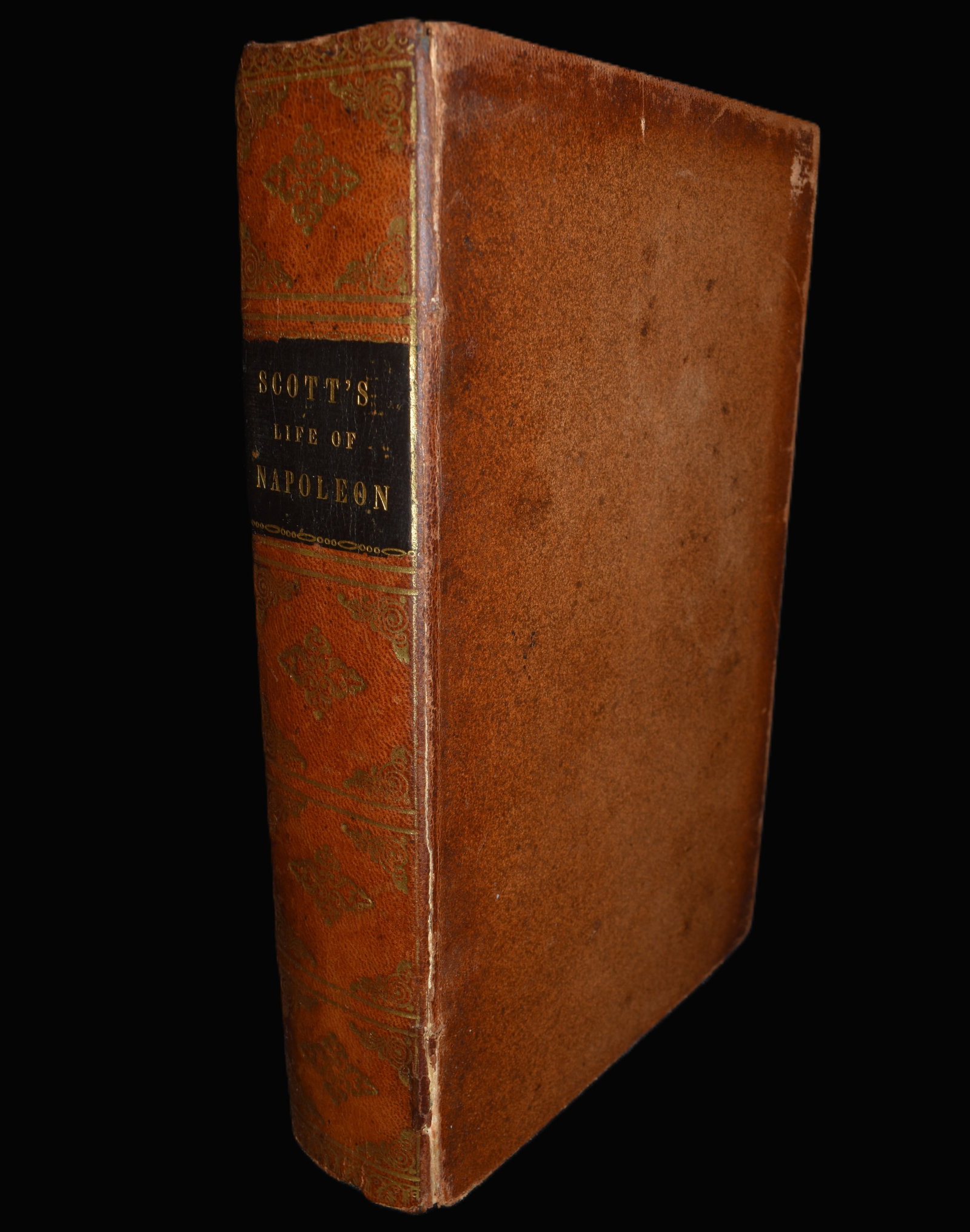 1842 Life of Napoleon Buonaparte by Sir Walter Scott: Life of Napoleon Buonaparte by Sir Walter Scott. Published by Robert Cadell, 1842. Good condition for its age. Publishers original leather hardback with title plate. Shelf wear to cover edges. Cover h