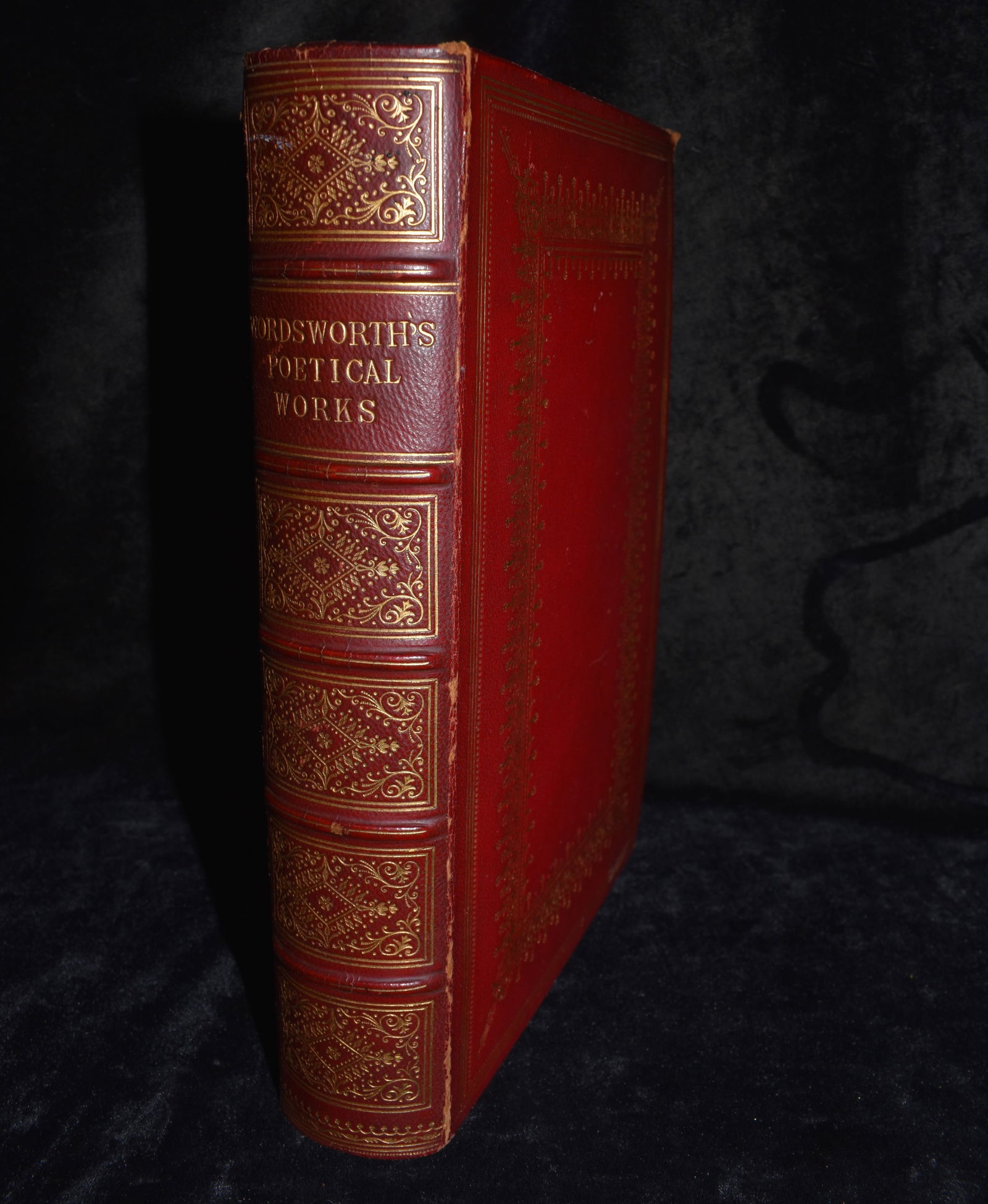 1857 THE POEMS OF WILLIAM WORDSWORTH: THE POEMS OF WILLIAM WORDSWORTH The Poems of William Wordsworth A New Edition by Wordsworth, William. Published by Edward Moxon, London, 1858. Publishers original full leather hardback w/ gold gilt to