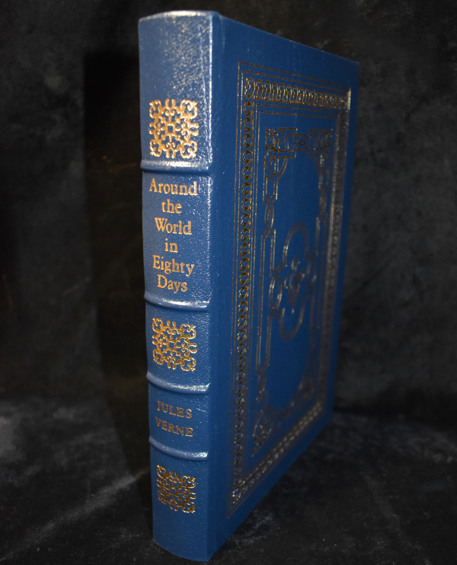 Around the World in Eighty Days by Jules Verne - 1983 Easton Press Full Leather: Around the World in Eighty Days by Verne, Jules. Published by The Easton Press, Norwalk, Connecticut, 1983. Fine condition full leather hardback with gold gilt to cover and page edges. Collector's Edi
