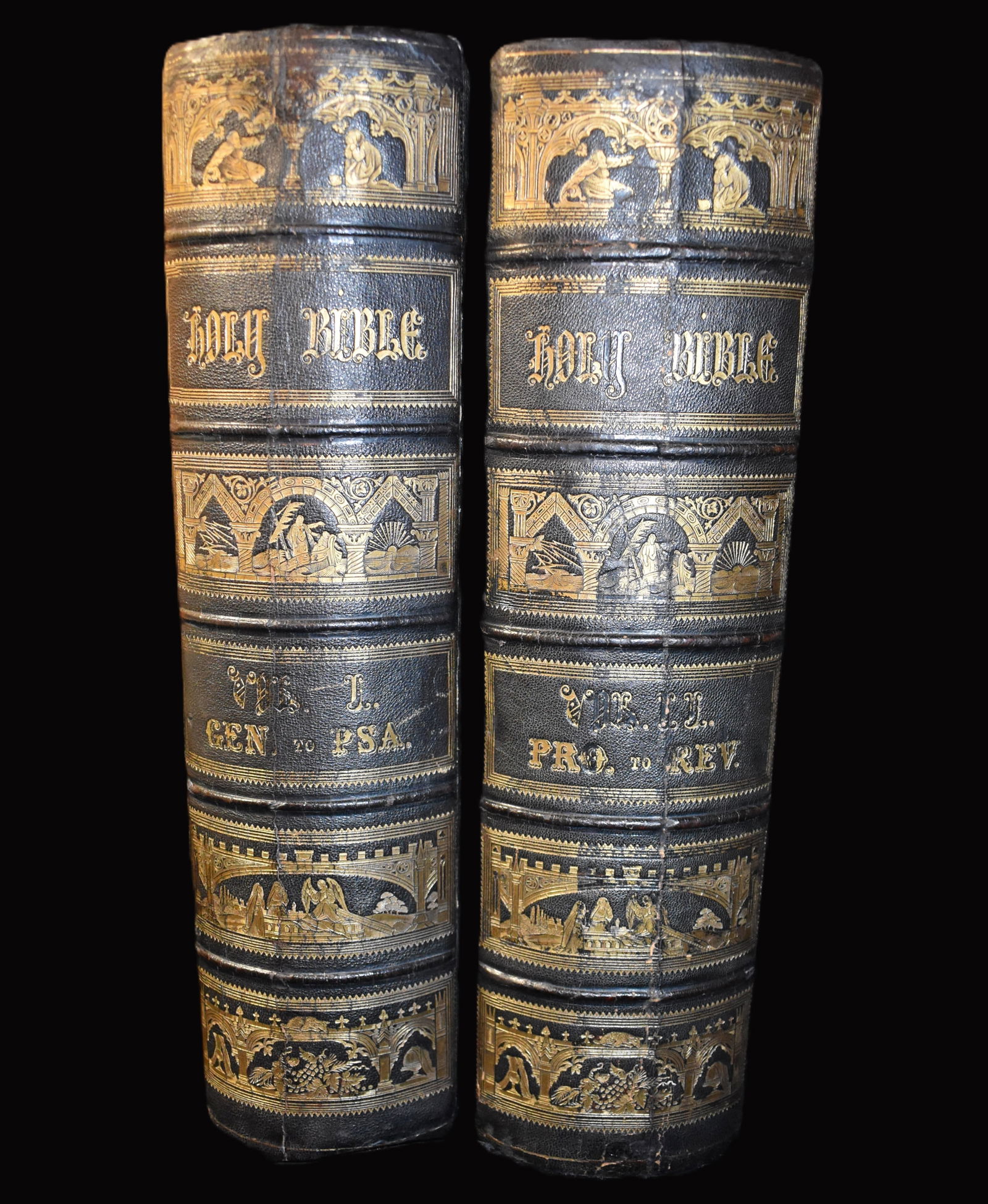1880 The Devotional Family Bible - Massive 2 Volume Set (1 of 13)