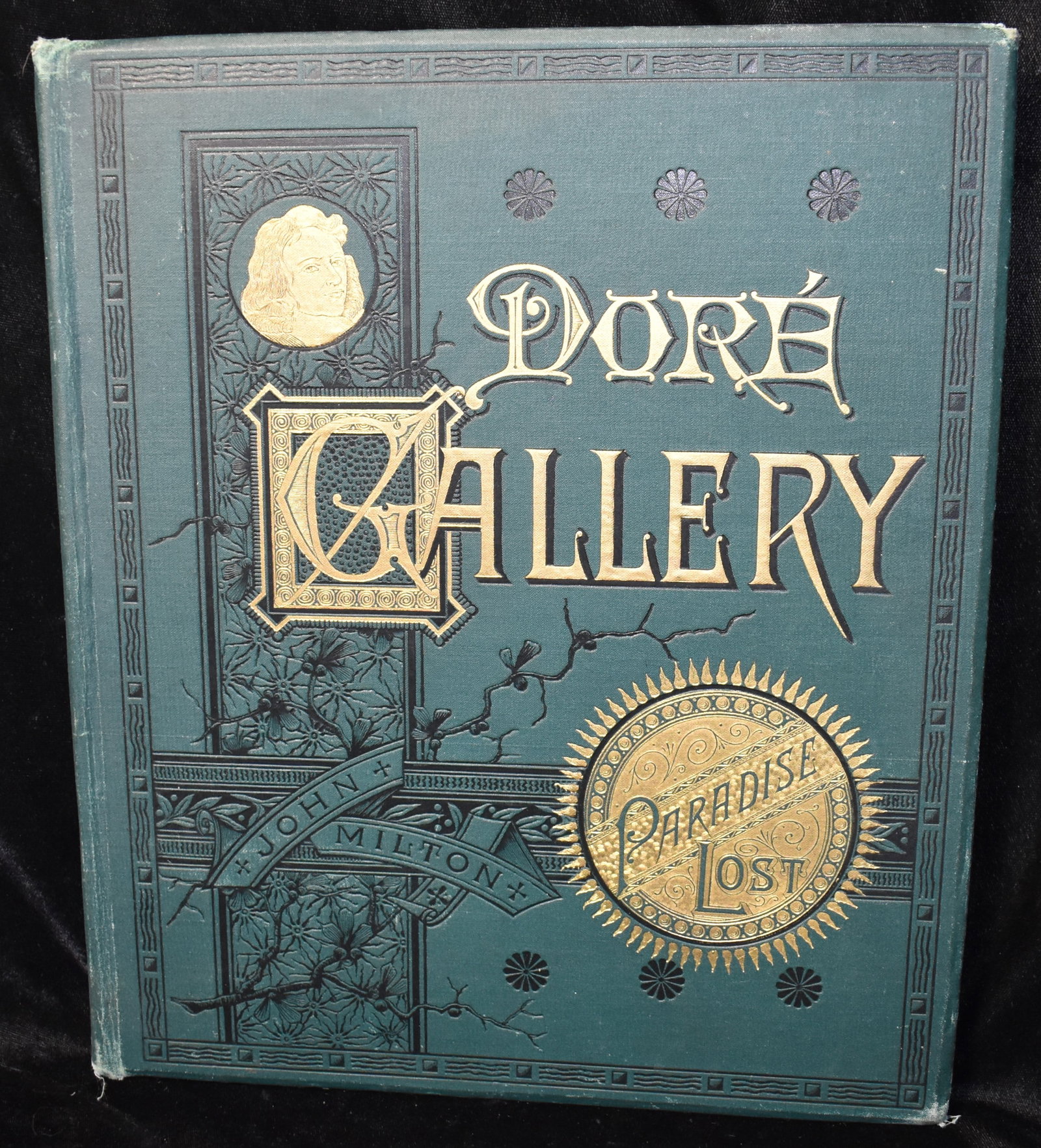 1884 Milton's Paradise Lost with Fifty Illustrations by Gustav Dore by John Milton: Milton's Paradise Lost with Fifty Illustrations by Gustav Dore by Milton, John. Published by John B. Alden, New York, 1884. Publishers original large green cloth hardback with decorative gold and blac