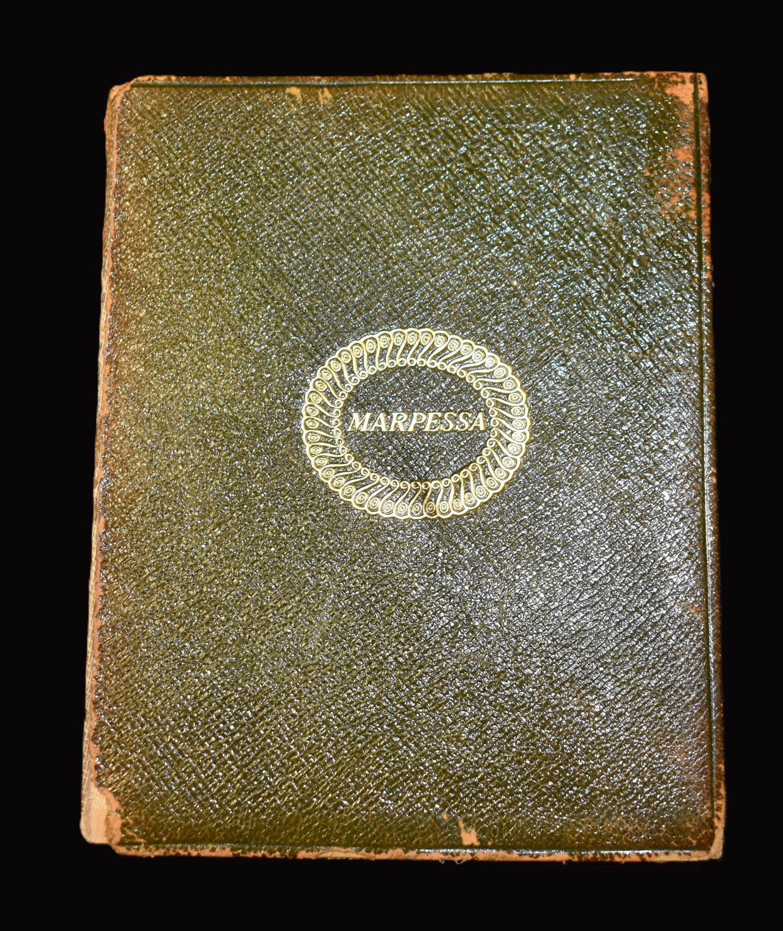 1802 Marpessa by Stepen Phillips - 1st Edition: 1802 Marpessa by Stepen Phillips. Published by John Lane in London and New York 1802. 1st Edition. Very rare book. Leather softcover with gold gilt. Some wear to cover with a missing spine. Internally