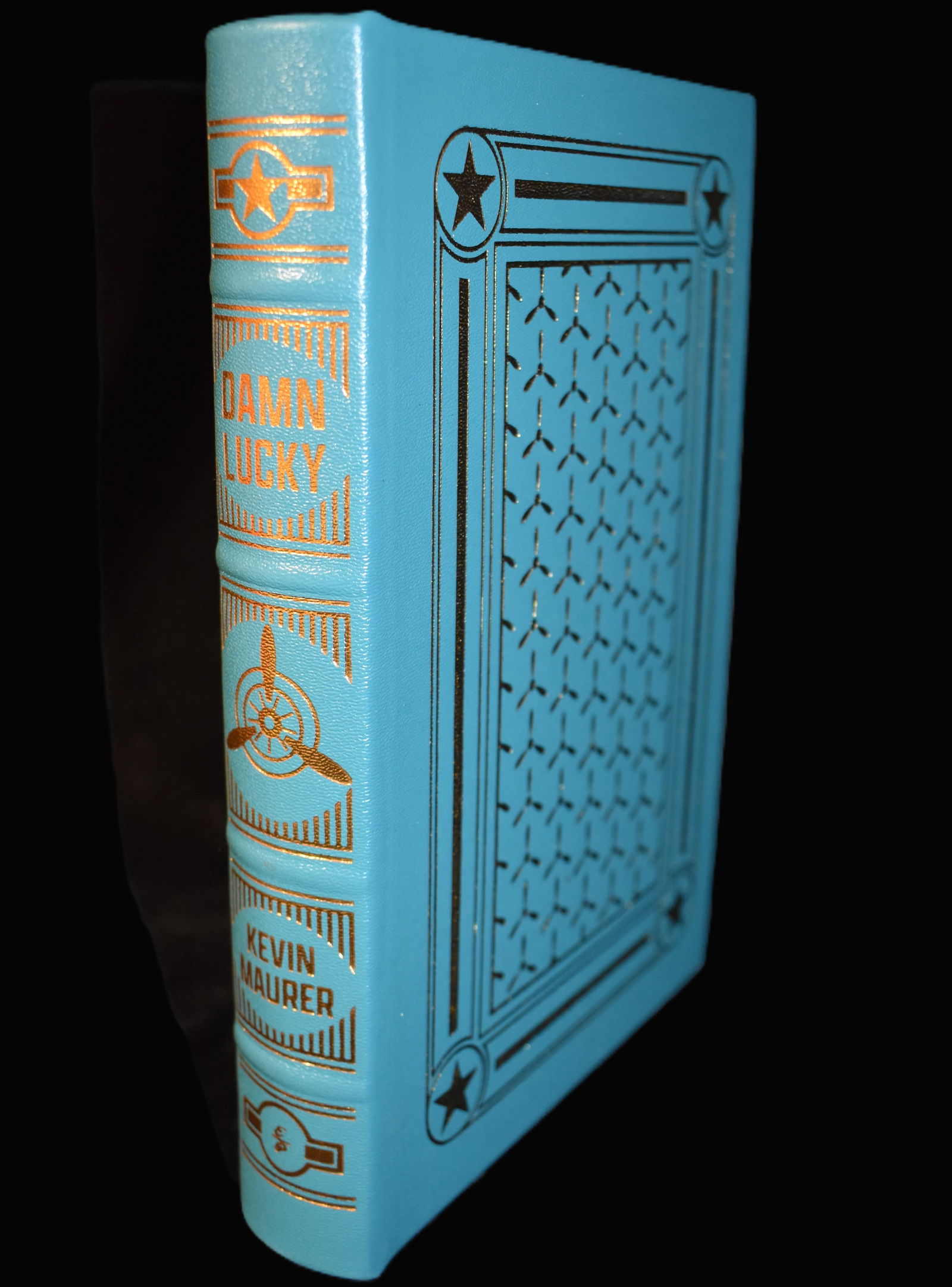 DAMN LUCKY by Kevin Maurer - Easton Press Full Leather Hardback 2023: DAMN LUCKY by Kevin Maurer. Published by Easton Press Norwalk, CT 2023. Fine condition full leather hardback with gold gilt to cover and page edges. Collector's Edition. Easton Press books are known f