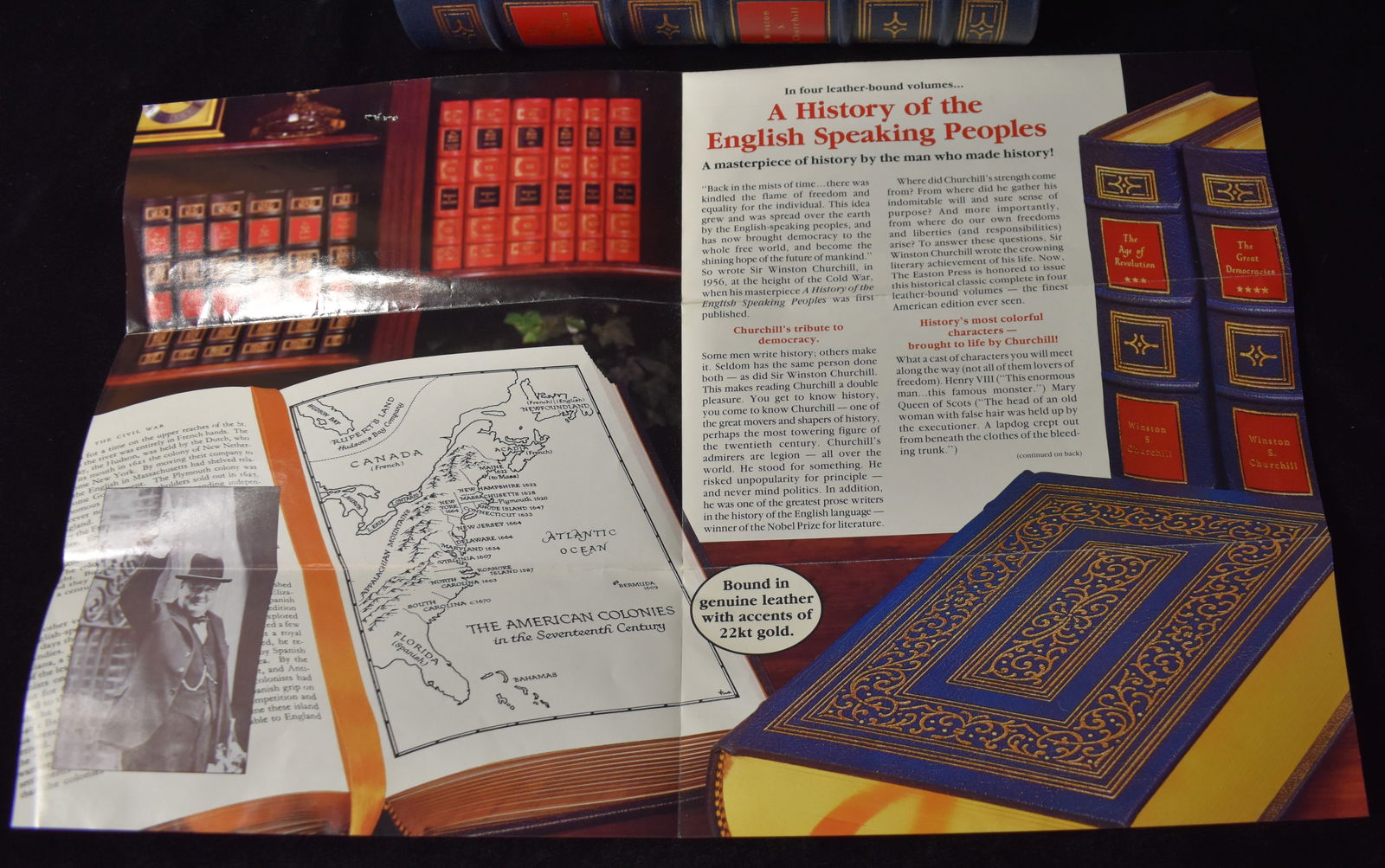 A History of the English Speaking Peoples by Winston Churchill - 4 Volume Set Easton Press Full - 3