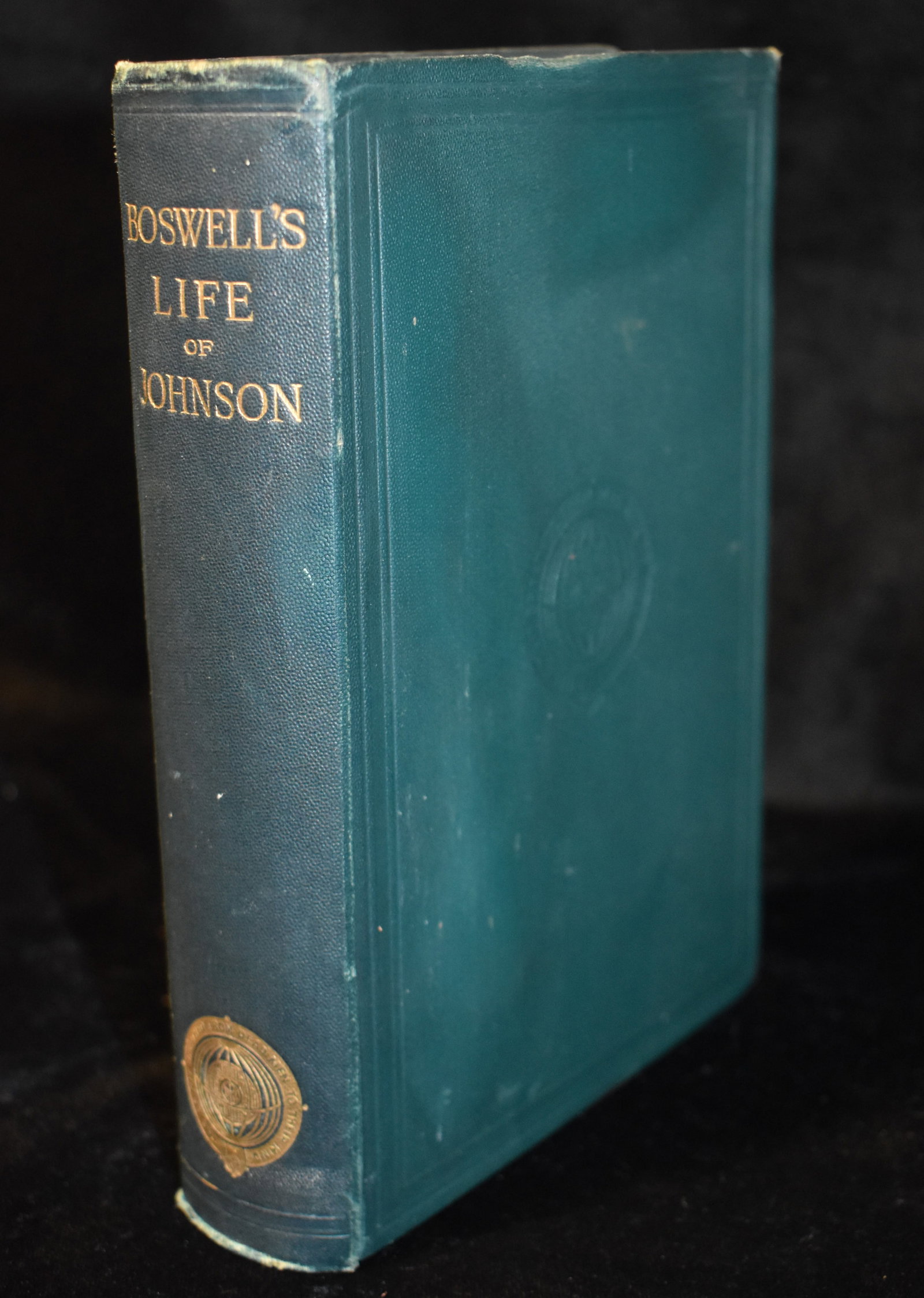 1893 Boswell's Life of Johnson: Boswell's Life of Johnson. Published by MacMillan & Co., London and New York, 1893. Very good condition for its age. Hardback with a a little shelf wear. 1st couple pages to the front and back have so
