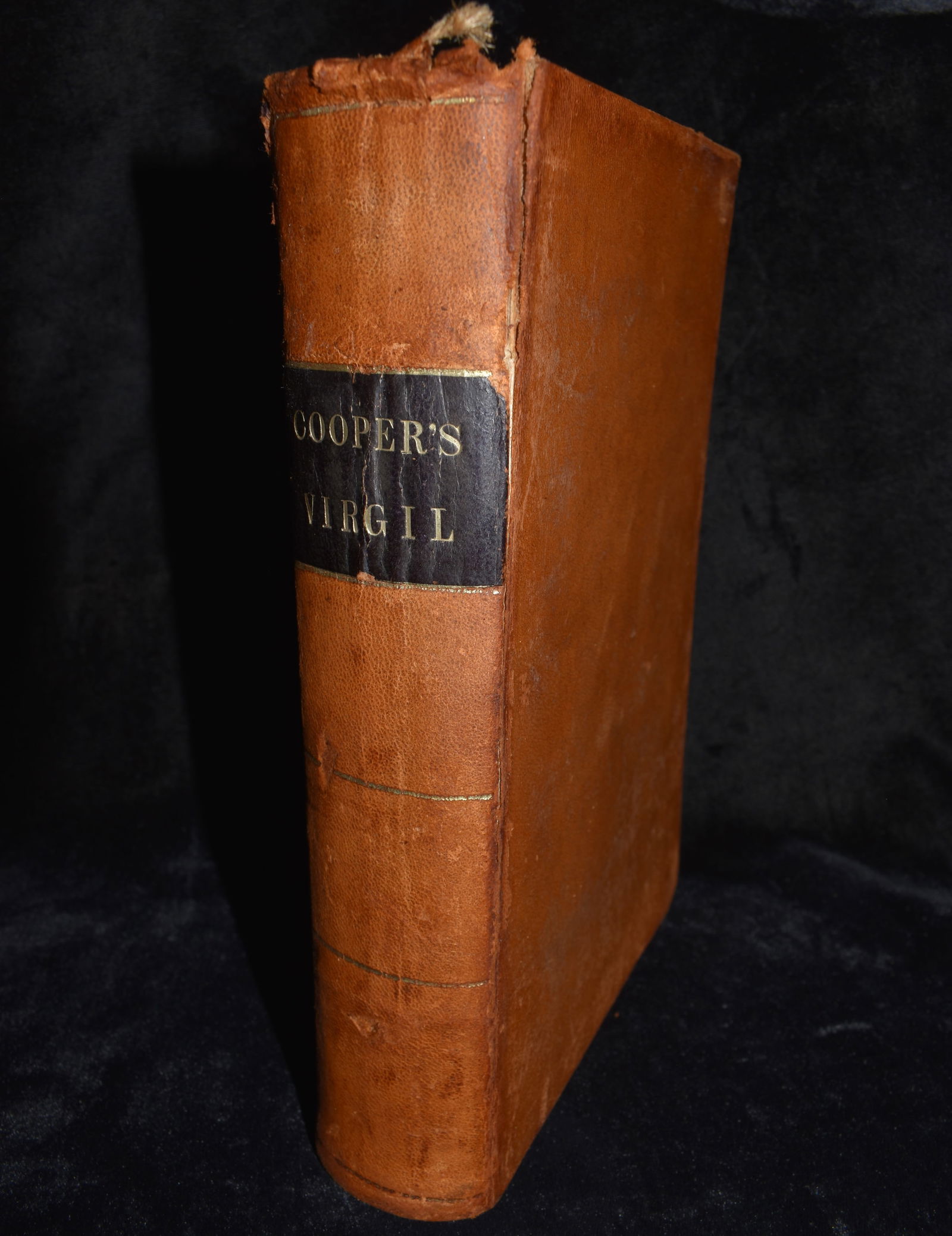 1863 Publii Virgilii Maronis Opera; Or, the Works of Virgil with Copious Notes: Publii Virgilii Maronis Opera; Or, the Works of Virgil with Copious Notes by Rev. J. G. Cooper Virgil. Published by Pratt, Oakley & Company, New York 1861. Full leather hardback w/ title plate. Leathe