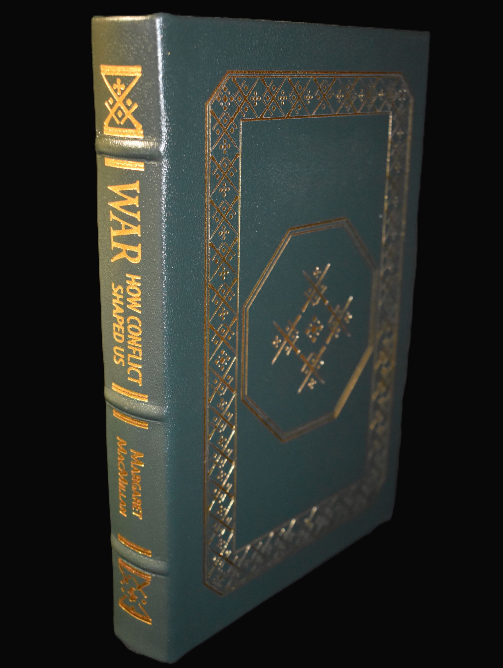 War: How Conflict Shaped Us by Margaret MacMillan - Full Leather Easton Press 2021: War: How Conflict Shaped Us by MacMillan, Margaret. Published by Easton Press, 2021. Fine condition full leather hardback with gold gilt to cover and page edges. Collector's Edition. Easton Press book
