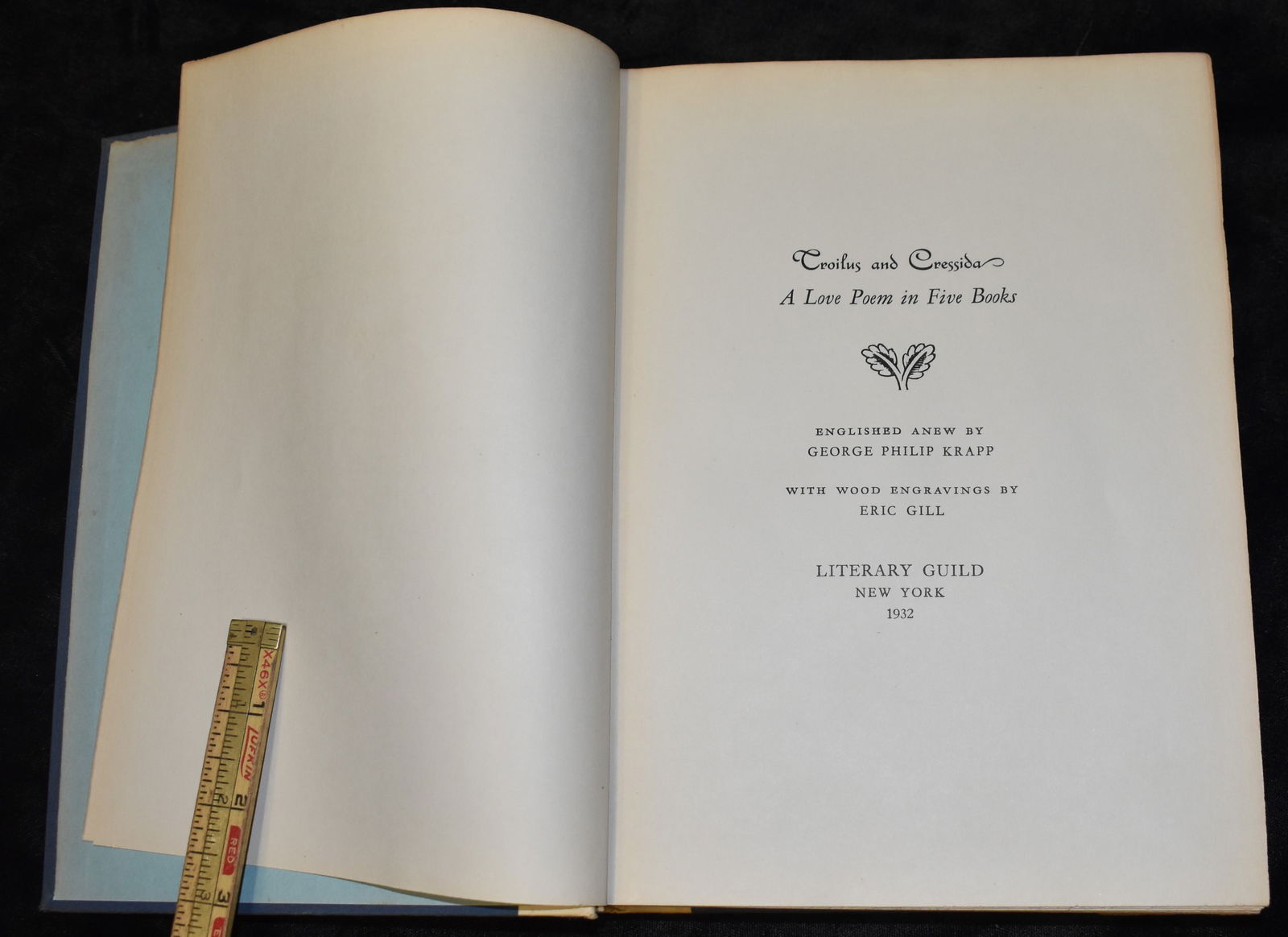 1932 Croilus And Cressida A Love Poem in Five Books by Geoffrey Chaucer (1 of 8)