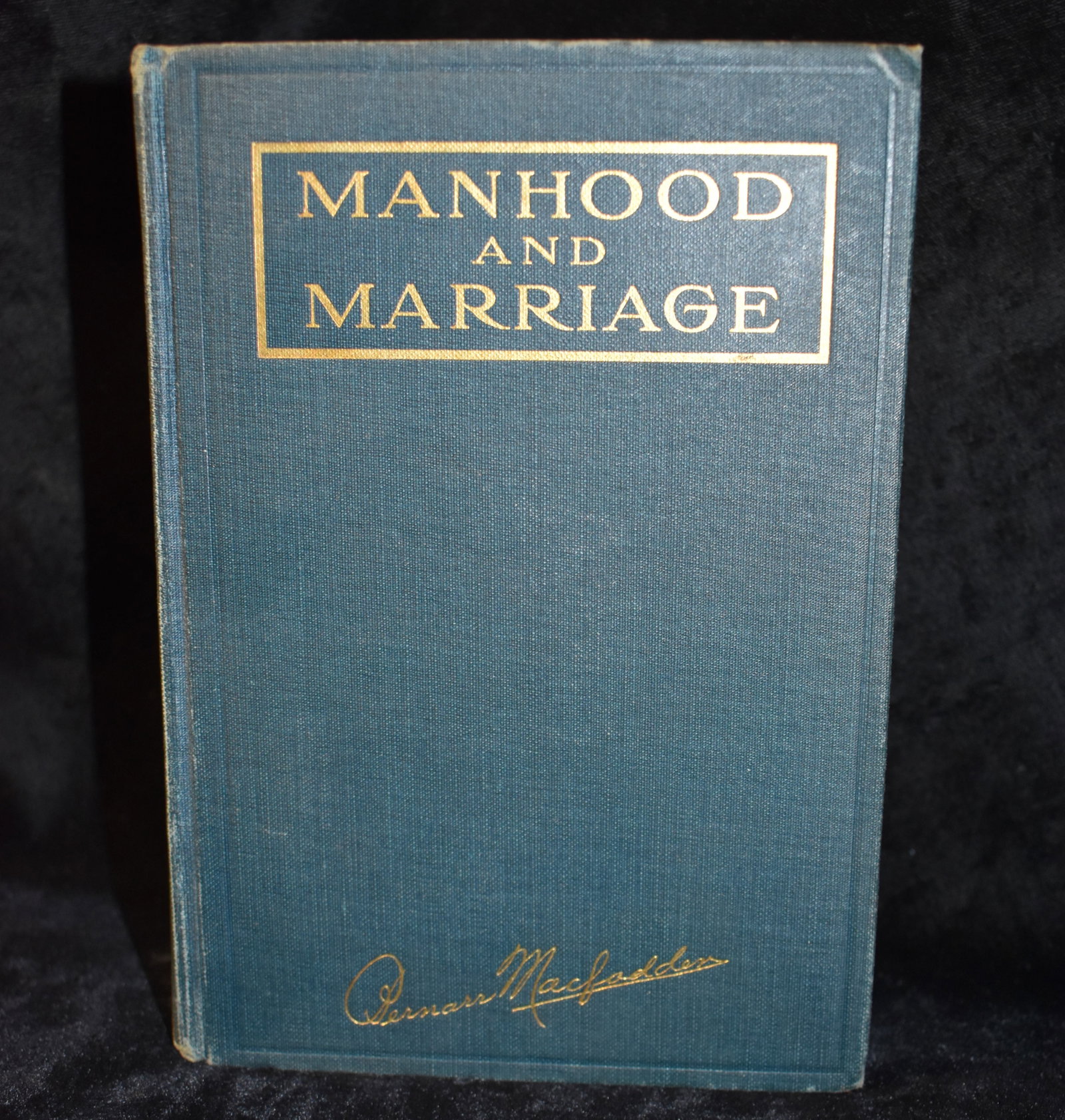 1916 Manhood and Marriage by Bernarr Macfadden: Manhood and Marriage by Macfadden, Bernarr. Published by Physical Culture Publishing Co., New York, 1916. Very good condition for its age. A little shelf wear to corners of cover. Internally nice with