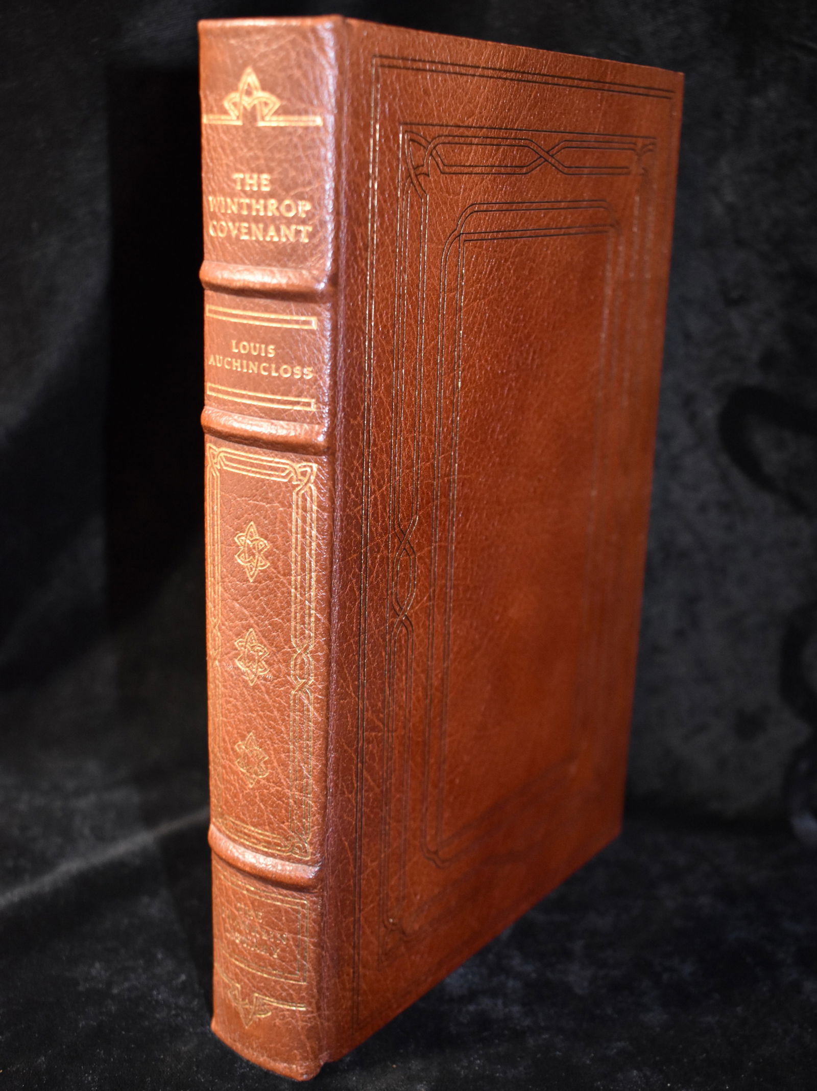 THE WINTHROP COVENANT by Louis Auchincloss - 1976 1st Edition: THE WINTHROP COVENANT by Louis Auchincloss. Published by Franklin Library 1976. Fine or near fine condition faux leather hardback w/ gold gilt. From the Larry Innis Collection.