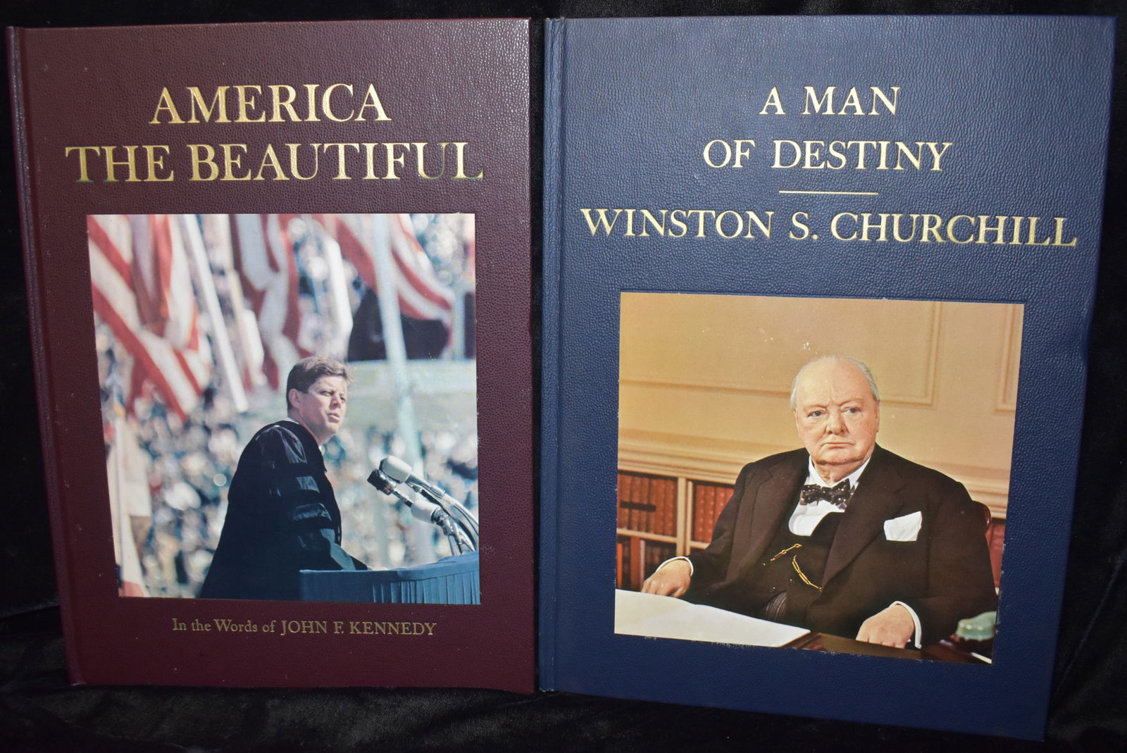 America the Beautiful JFK and A Man of Destiny Winston Churchill 2 Book set 1965 (1 of 7)