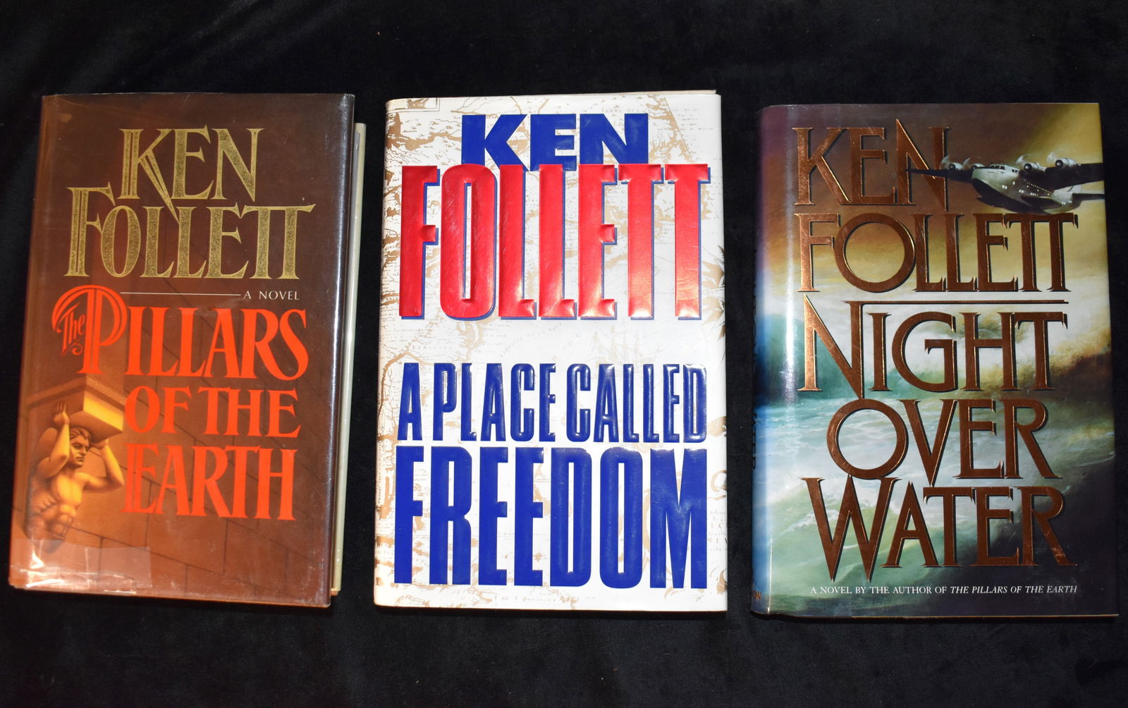 Ken Follett 3 Hardback Books (2 1st Editions) - The Pillars of the Earth, Night Over Water (1 of 13)