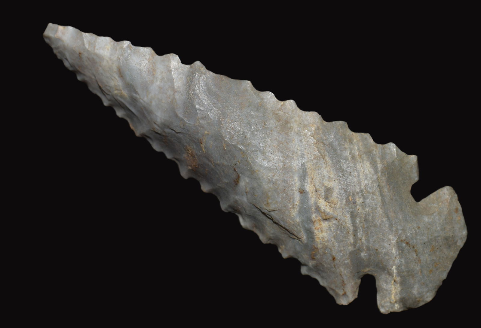 3 1/16" Finely Made Indiana Green Chert Dovetail found in Fulton County, Illinois (1 of 9)