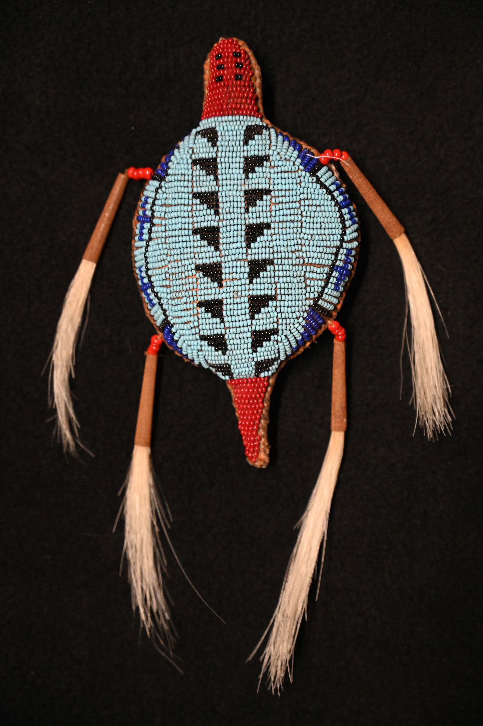 5 1/2" Leather Beaded Turtle Fettish. (1 of 6)