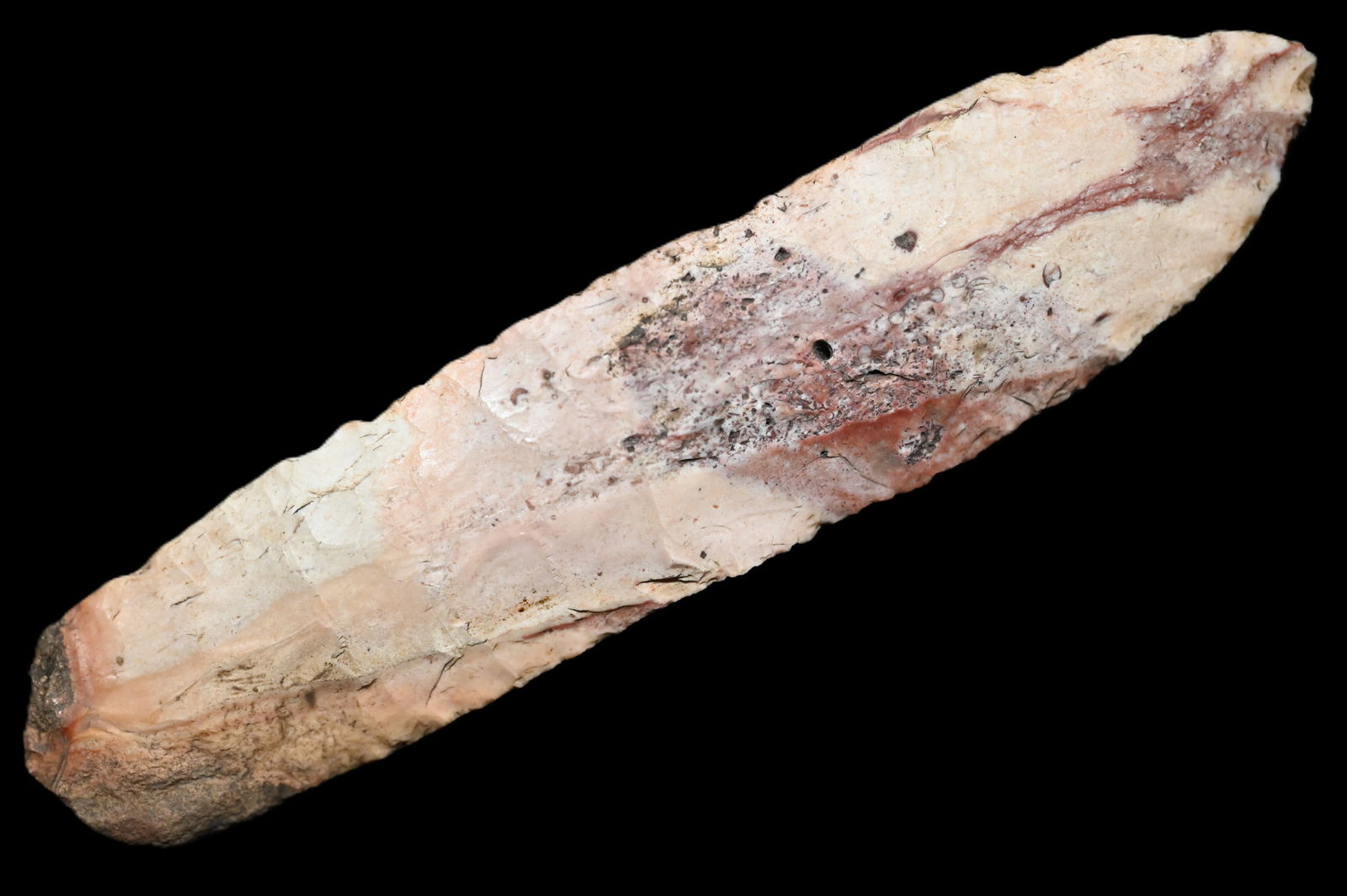6 3/4" Colorful Heat Treated Burlington Chert Woodland Knife Found in Boone Co. Missouri Ex: Mike (1 of 7)
