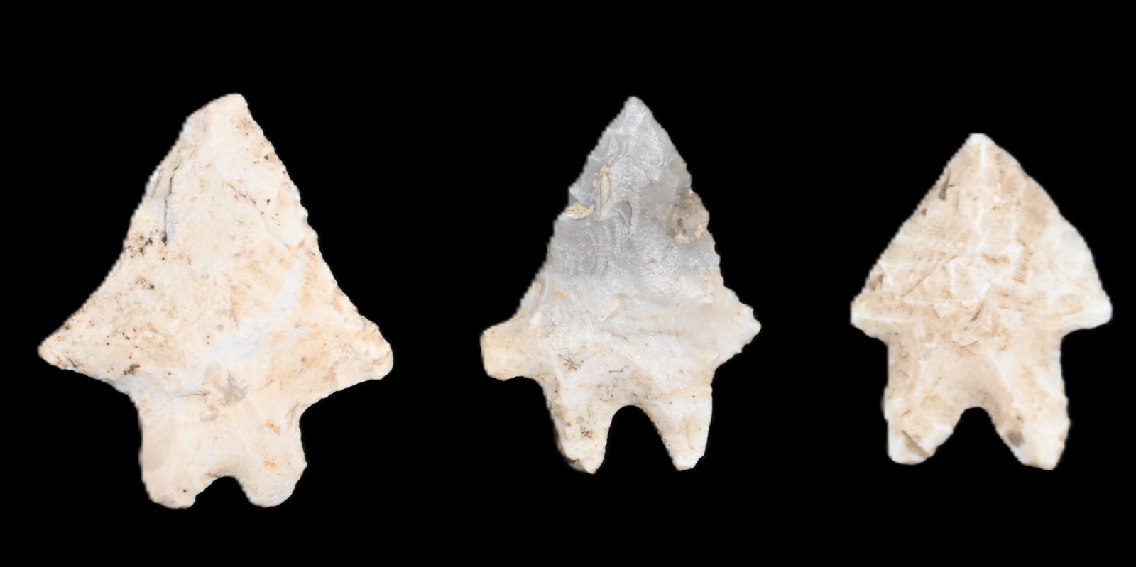 3 Fox Valley Arrowheads Found in Illinois 1 1/4" Longest. (1 of 5)