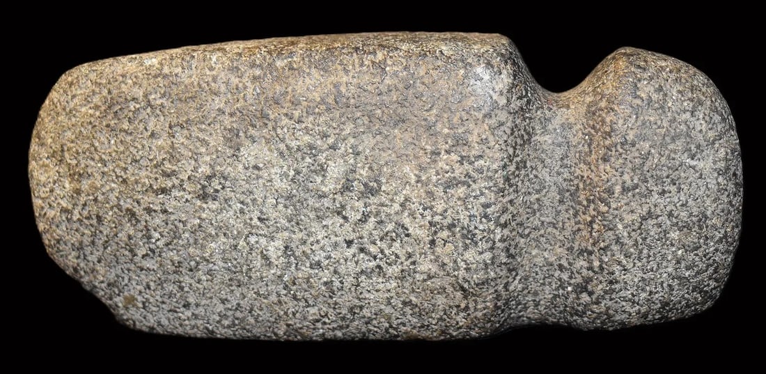 6 3/4" Iowa Slant Groove Axe found in Lee County, Iowa: 6 3/4" Iowa Slant Groove Axe found in Lee County, Iowa. Ex Matt Lay & Michael Lemons collections.