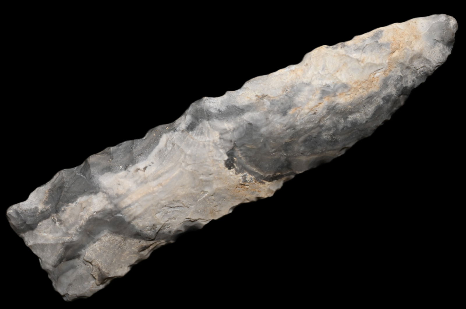 4 1/4" Mozarkite Paleo Knife Found in Pettis Co. Missouri Ryan Keele COA Ex: George Wolf Collection. (1 of 7)