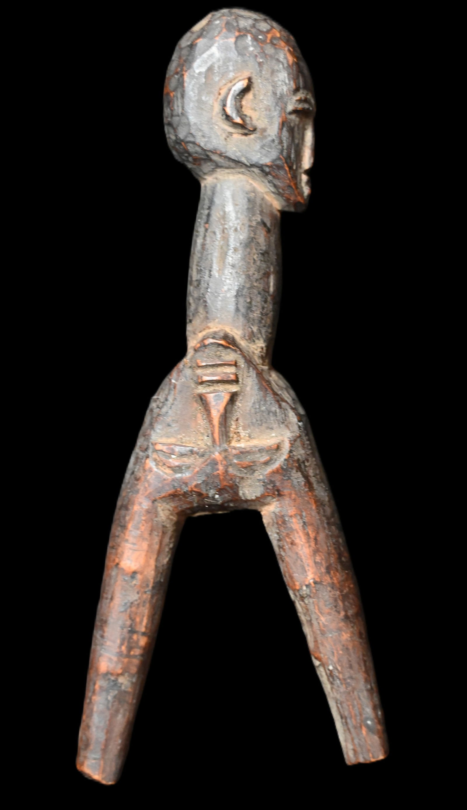 Lobi Figural 7 1/4" Slingshot from Burkina Faso, West Africa. (1 of 6)